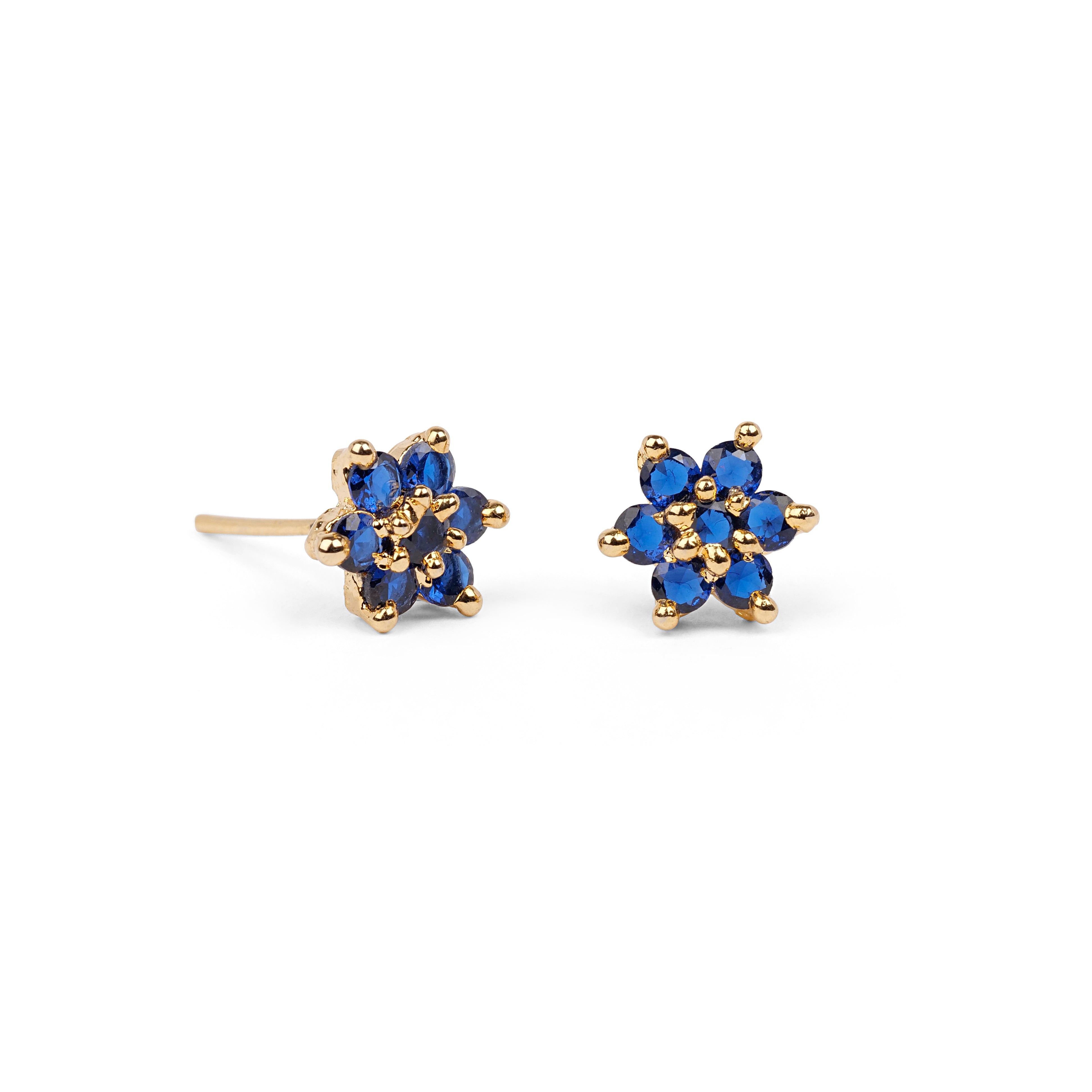 Clover Ear Studs in Blue