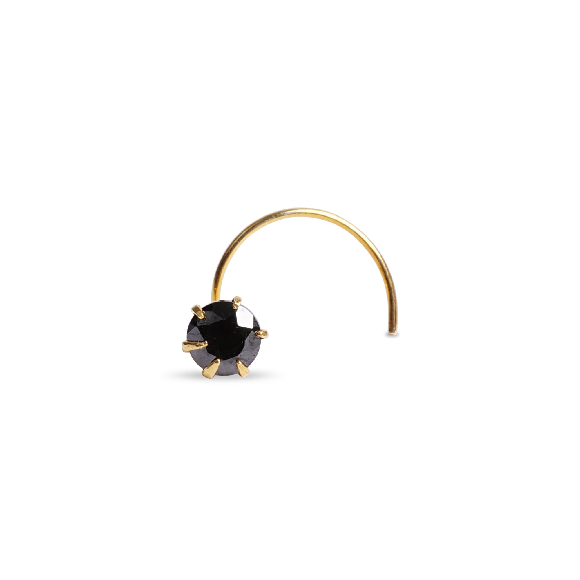 Black Cubic Zirconia Nose Pin