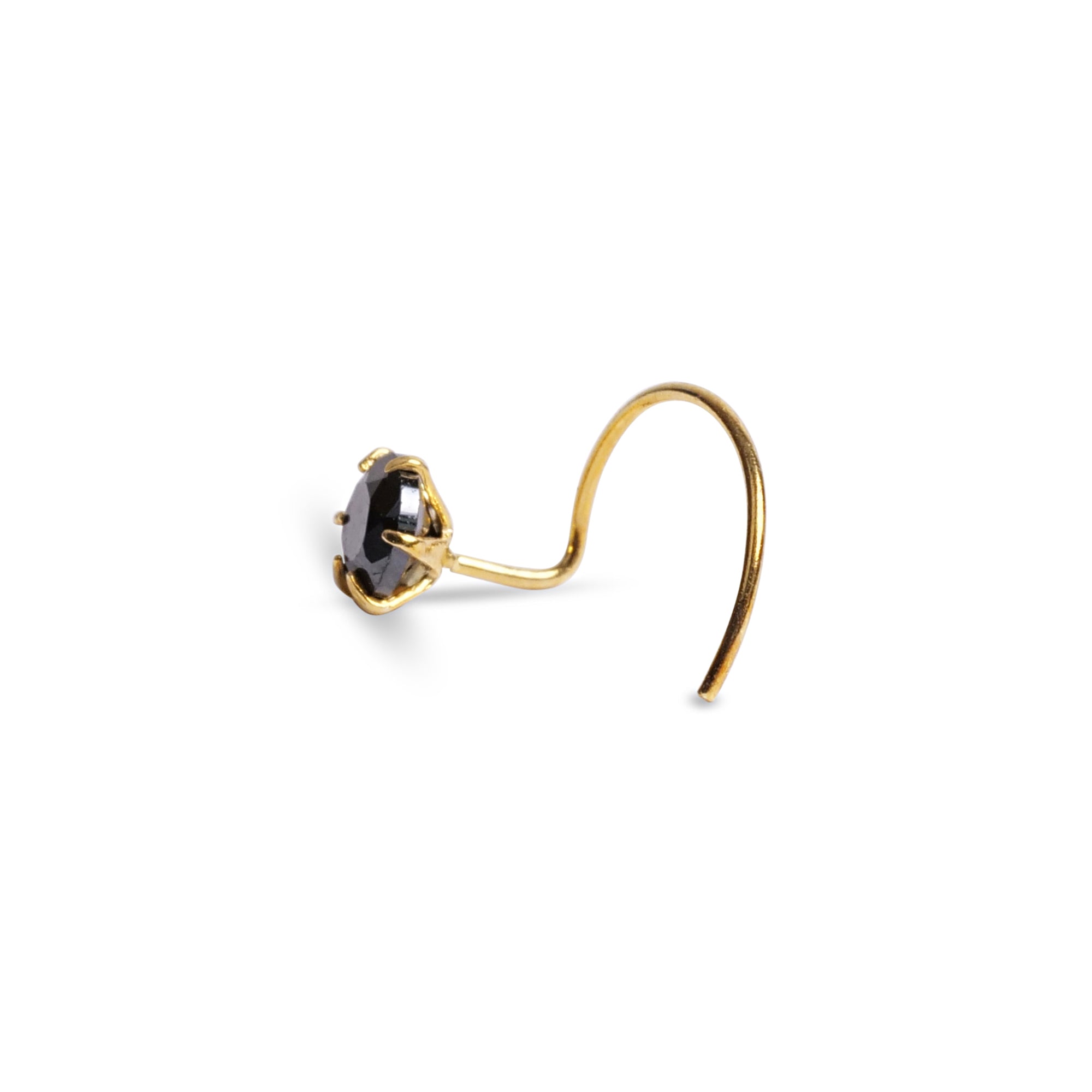 Black Cubic Zirconia Nose Pin