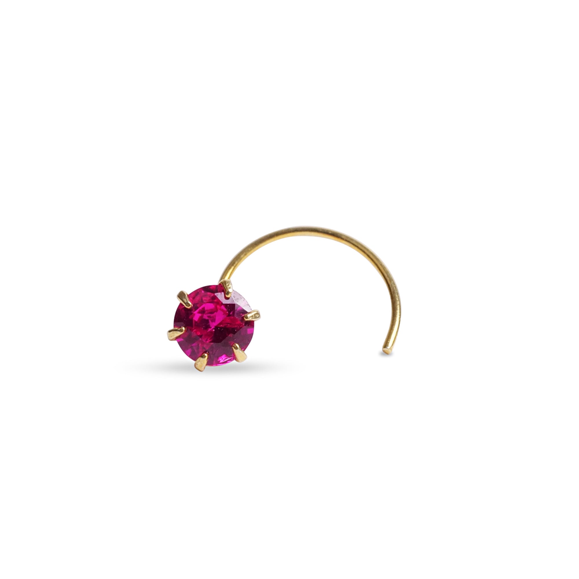 Pink Cubic Zirconia Nose Pin