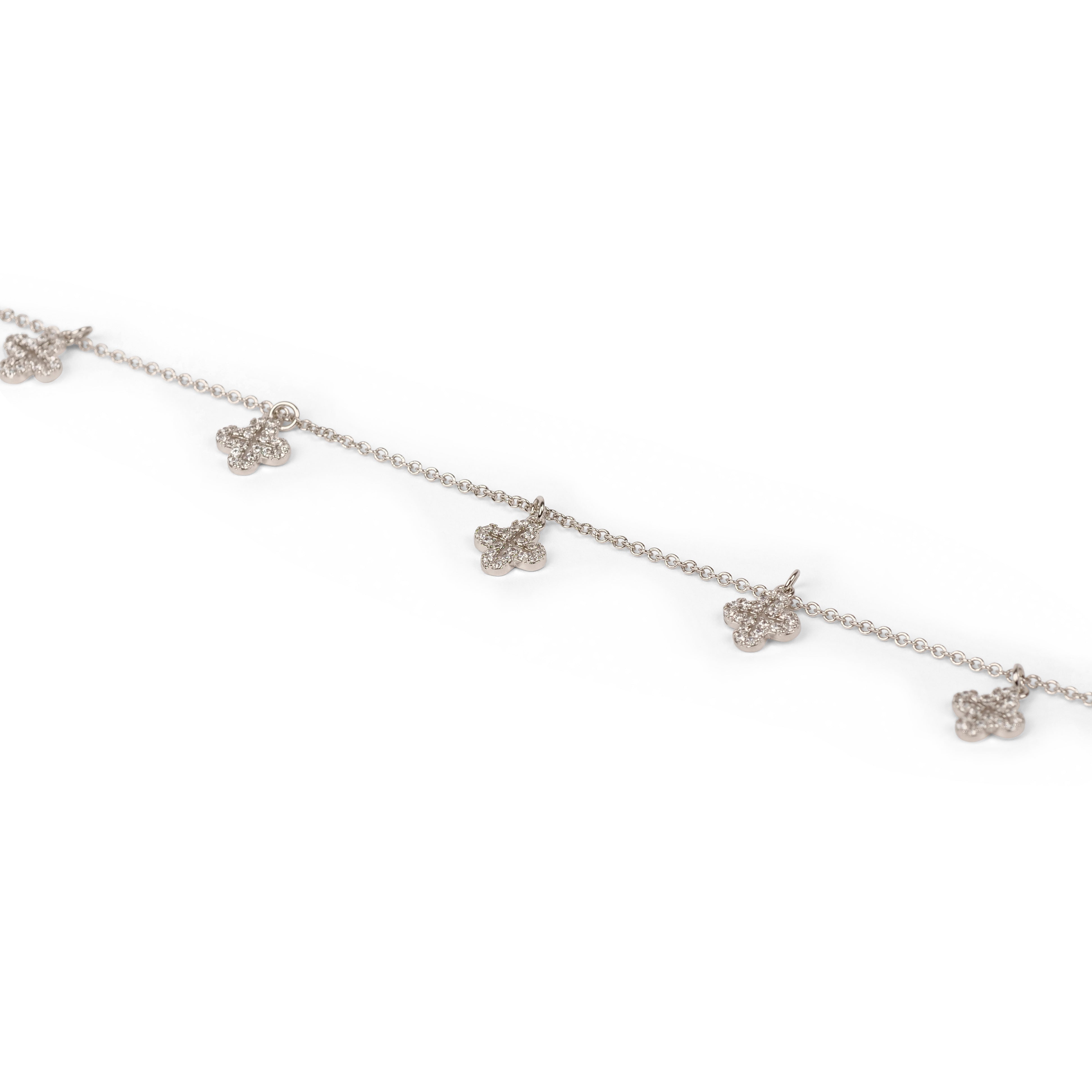 Rhodium Charm Bracelet