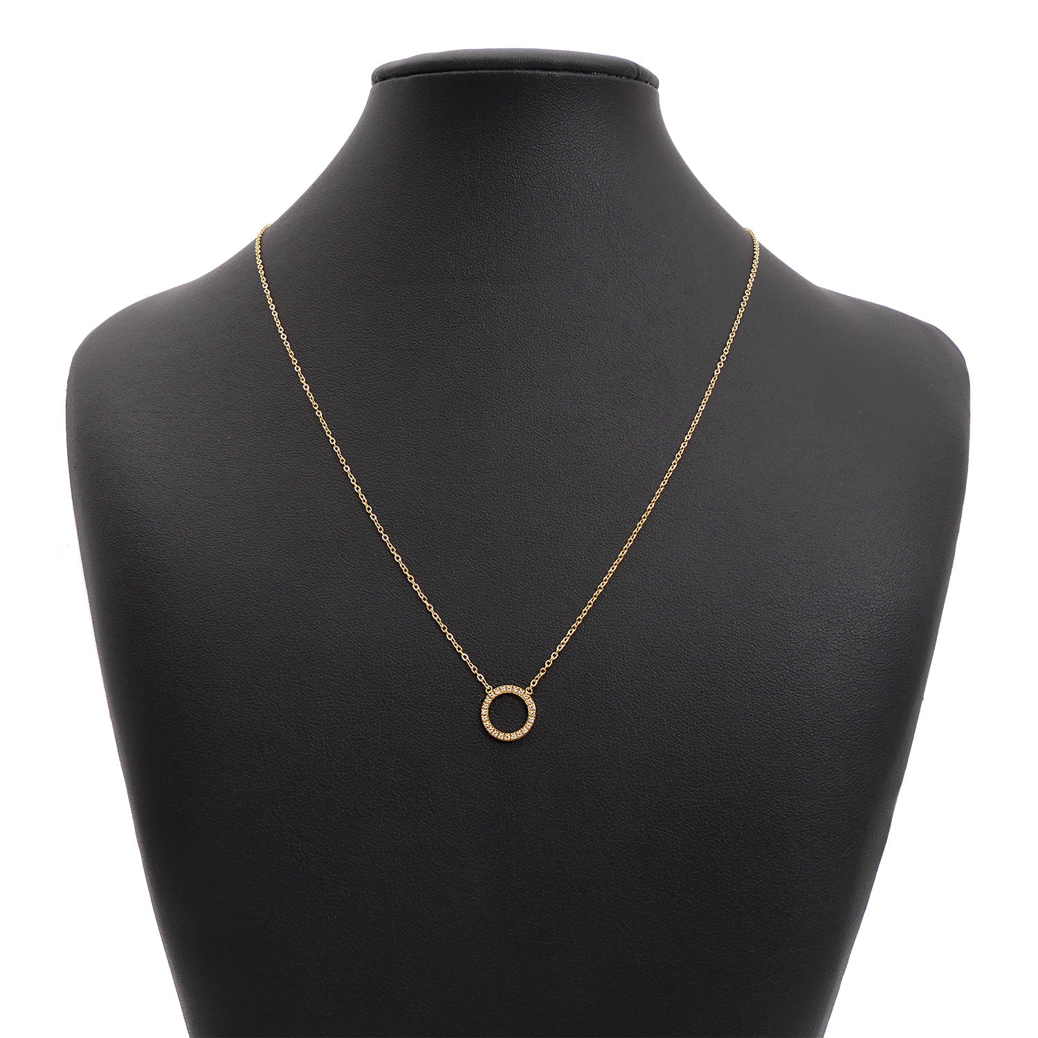Eternity Cubic Zirconia Necklace in Gold