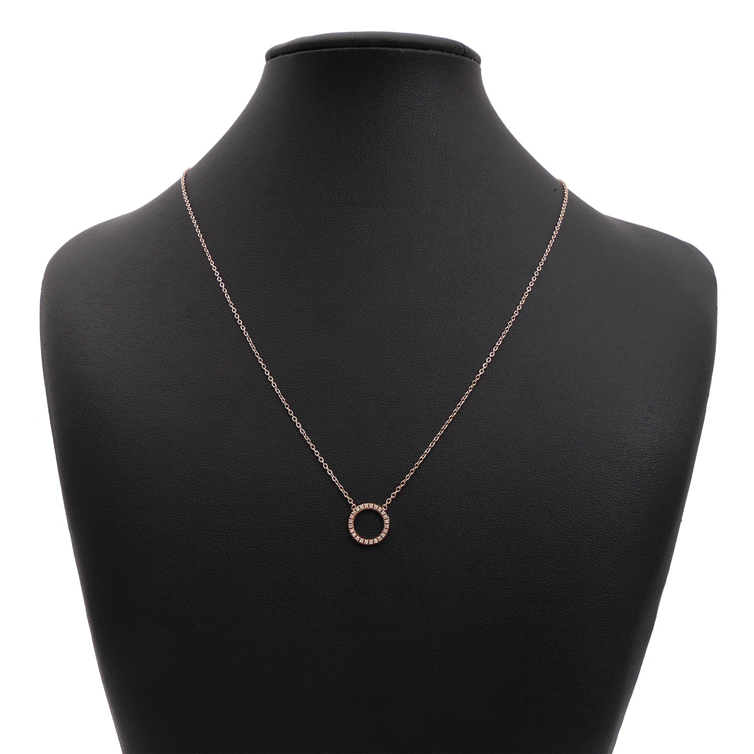 Eternity Cubic Zirconia Necklace in Rose Gold