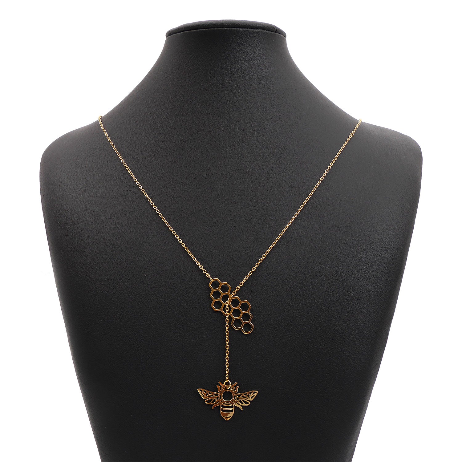 Honey Bee Necklace in Gold