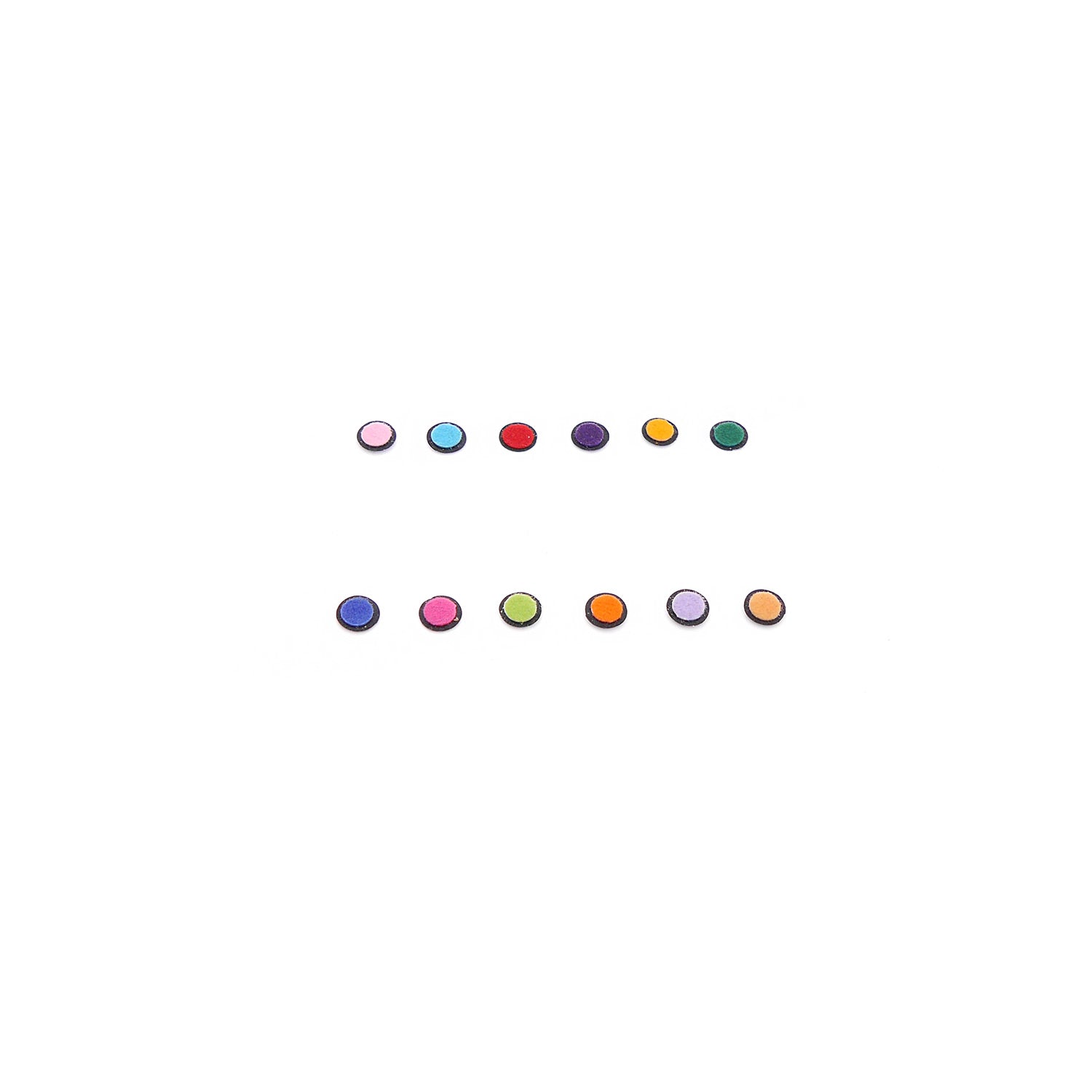 Multi Plain and Black Bindi - 5mm
