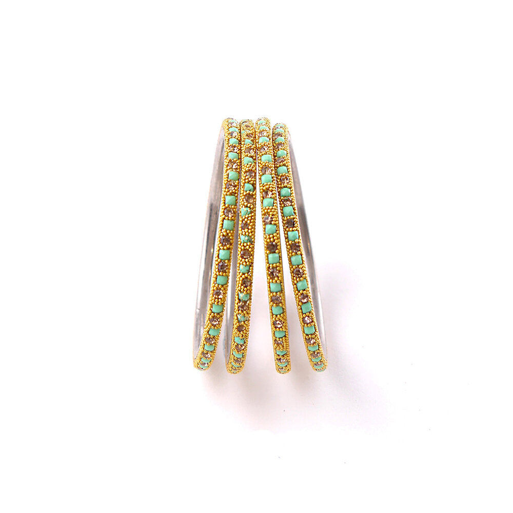 Mint Lakh Bangle Set
