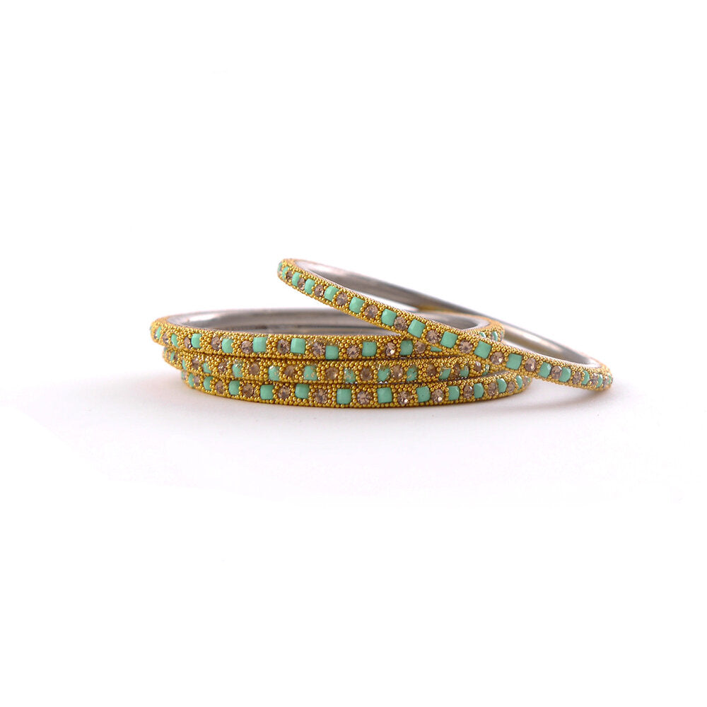 Mint Lakh Bangle Set