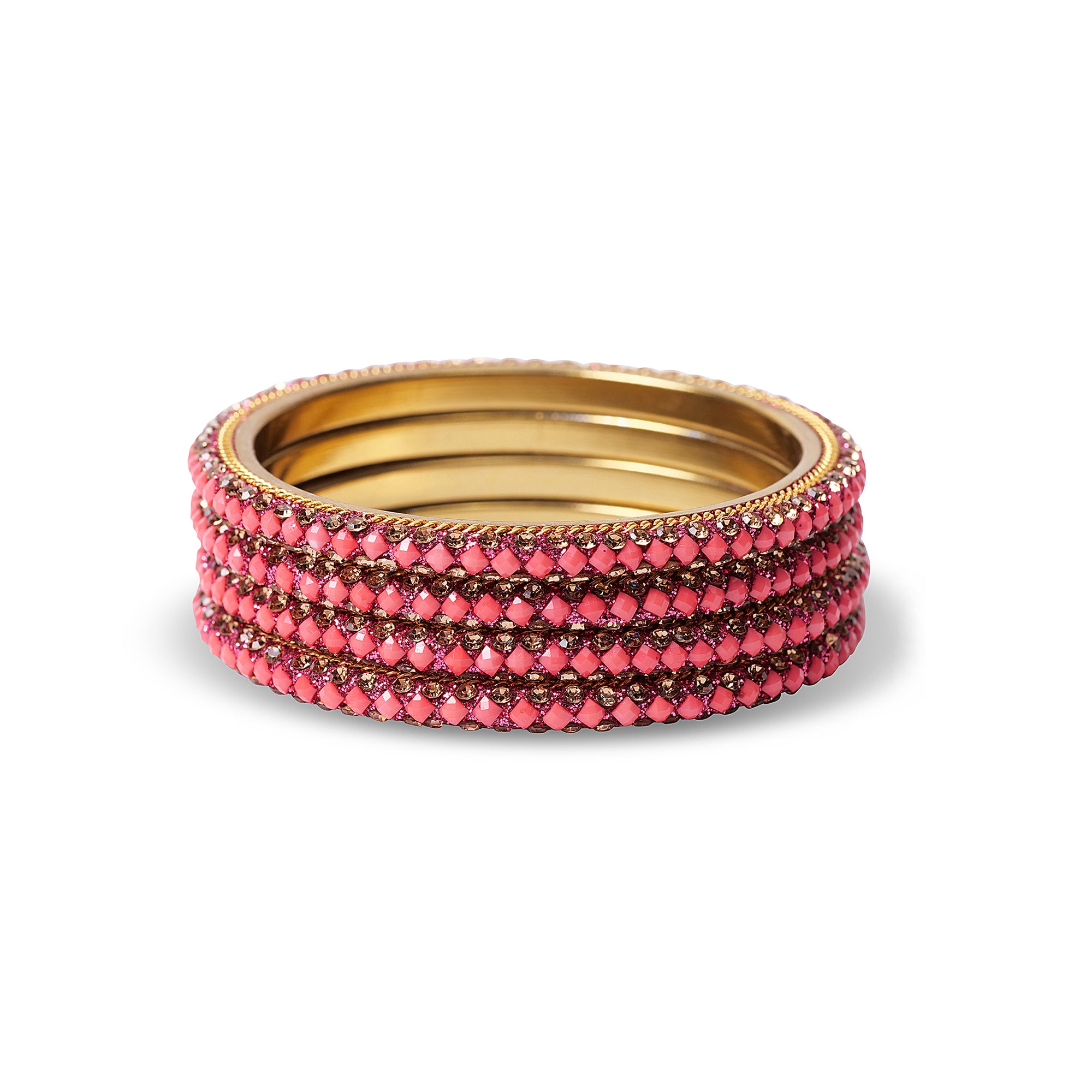 Dazzling Light Pink Lakh Bangles