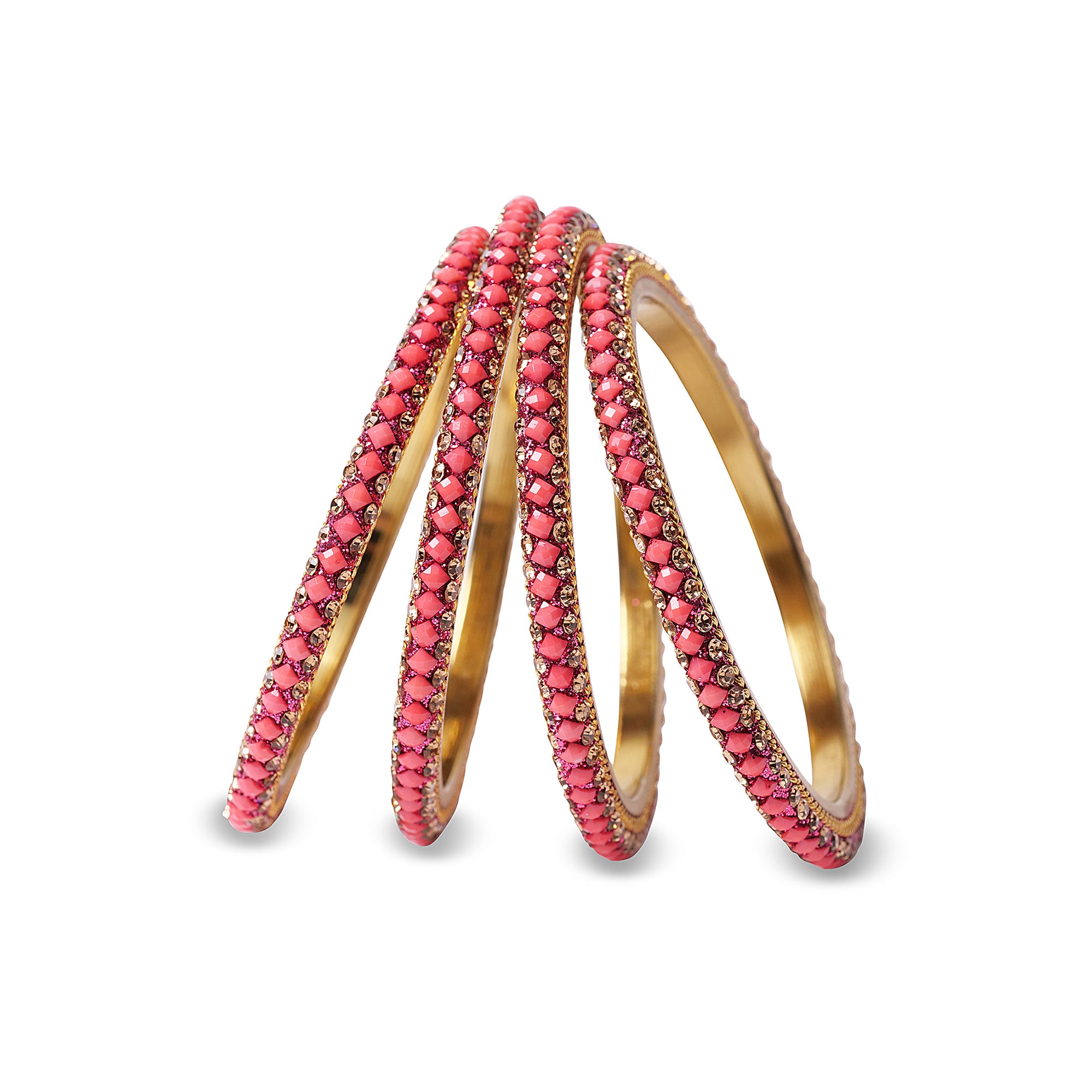 Dazzling Light Pink Lakh Bangles