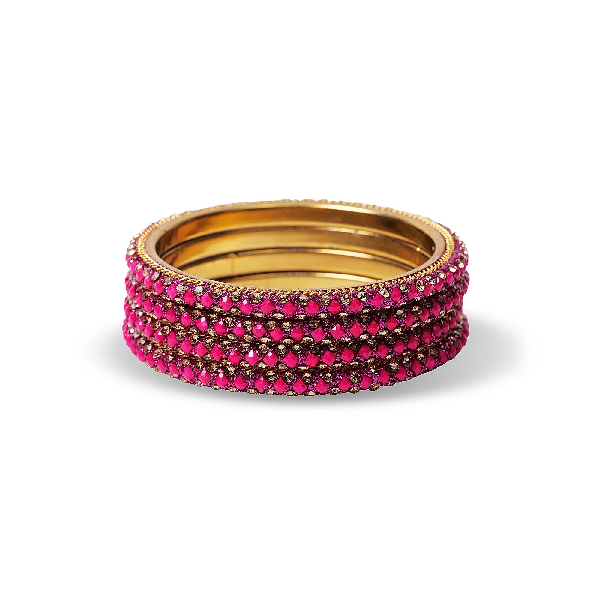 Dazzling Hot Pink Lakh Bangles
