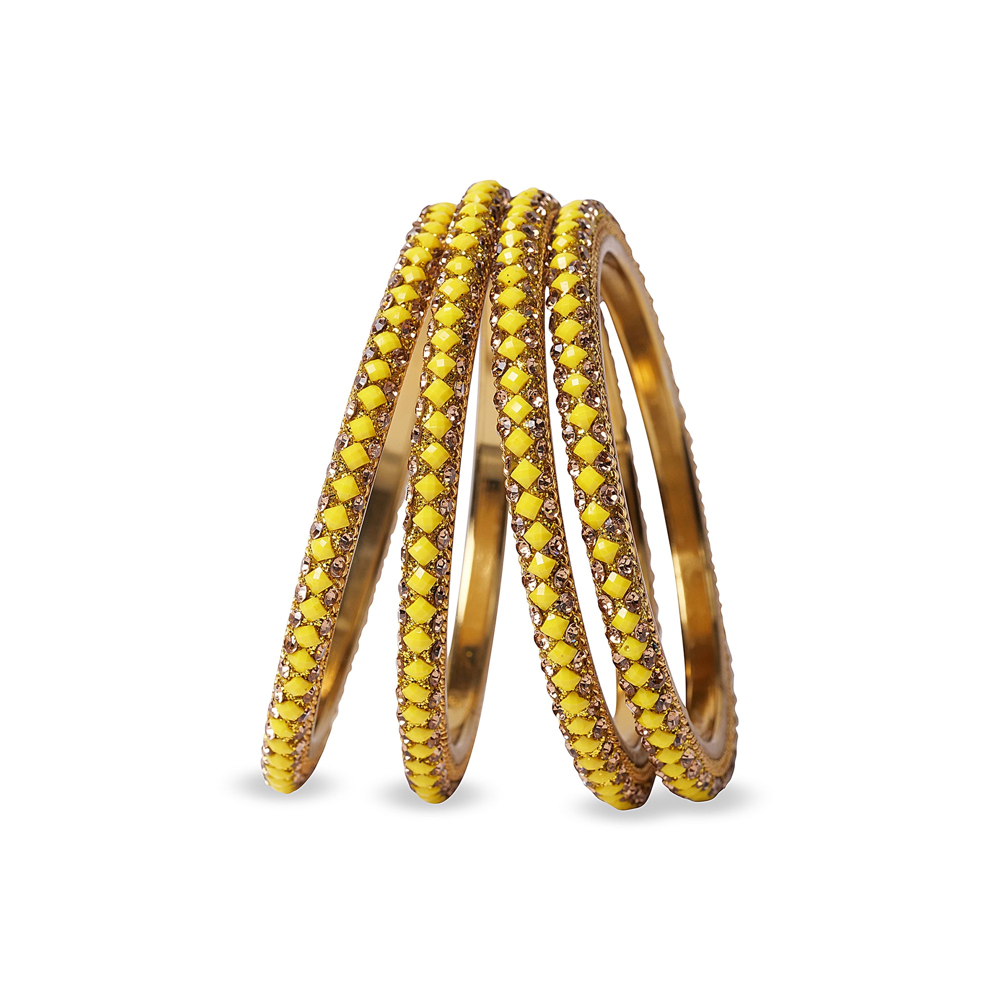 Dazzling Yellow Lakh Bangles