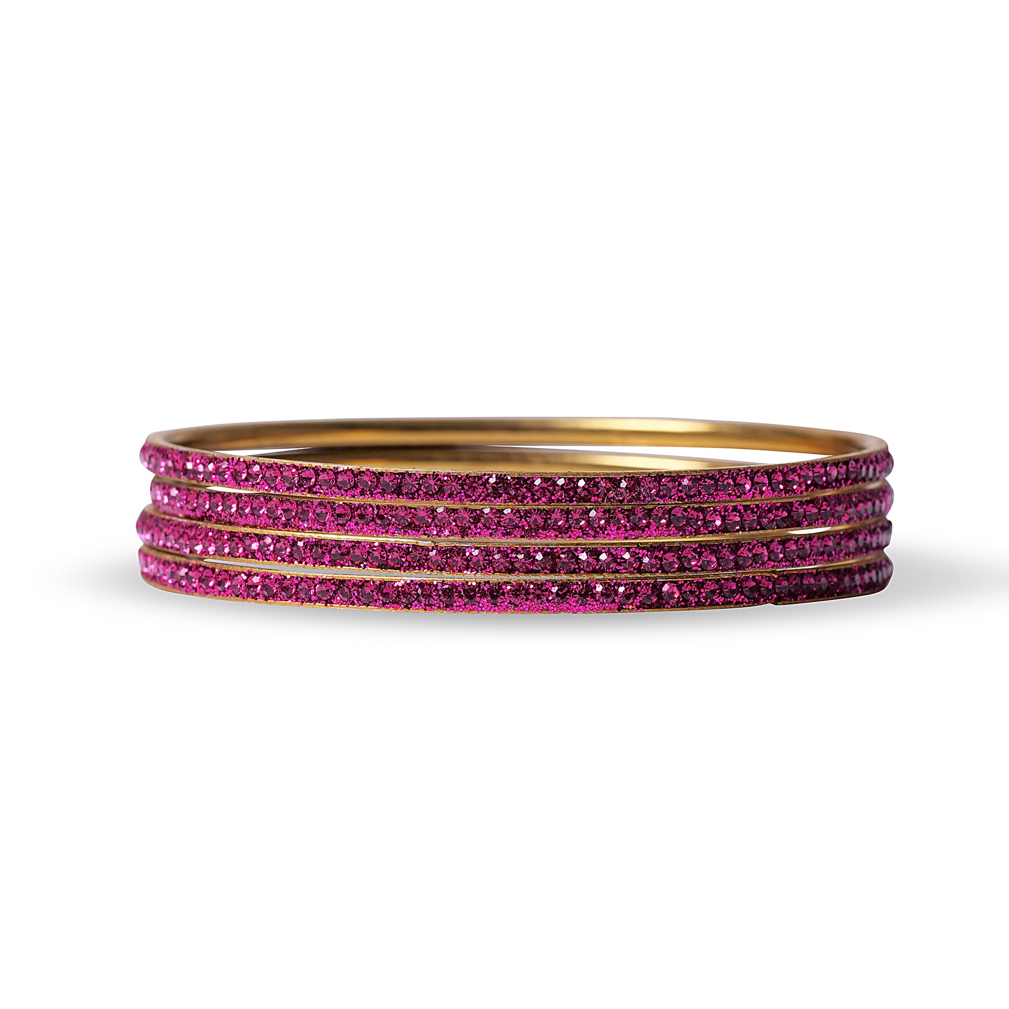 Glimmer Lakh Bangles in Pink
