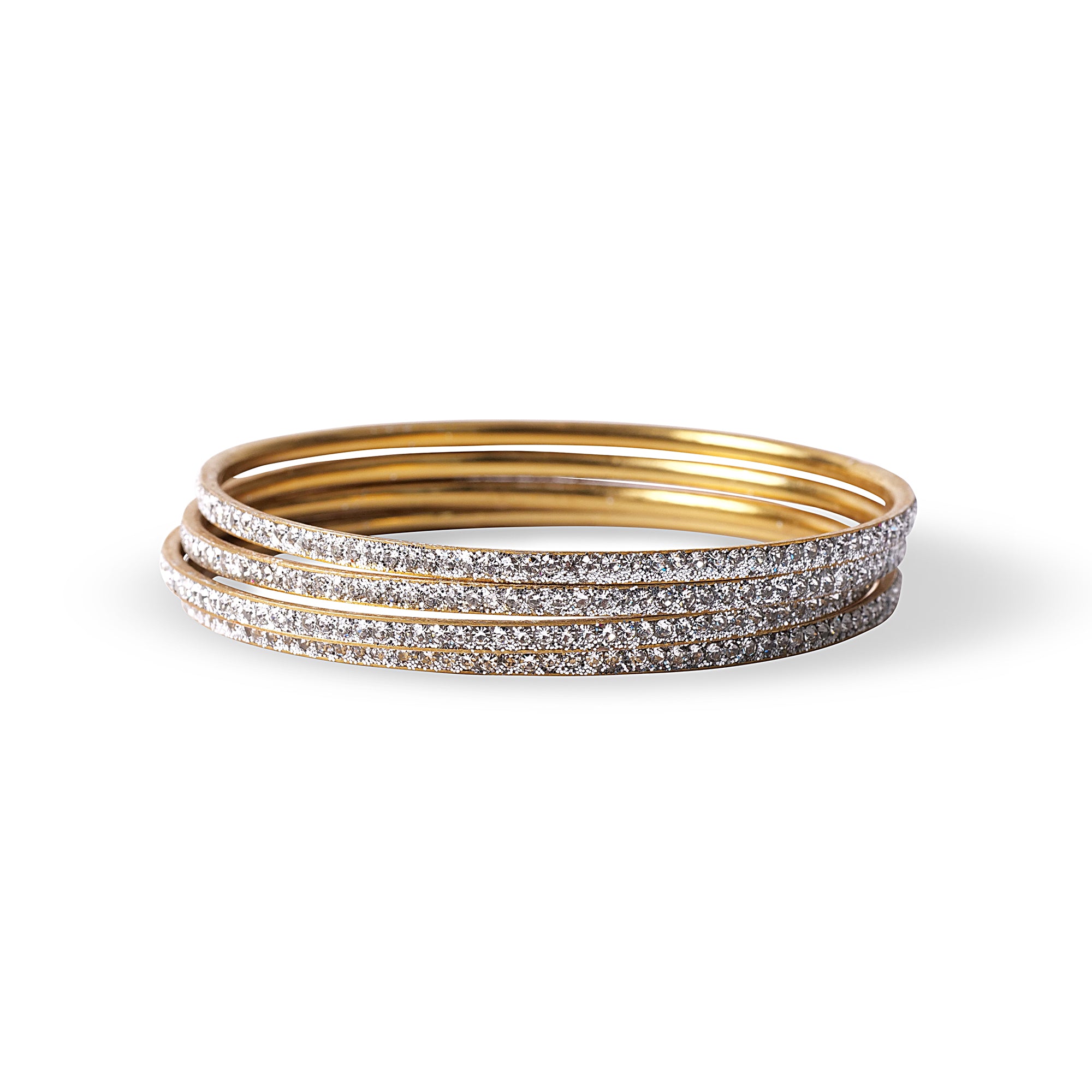 Glimmer Lakh Bangles in White