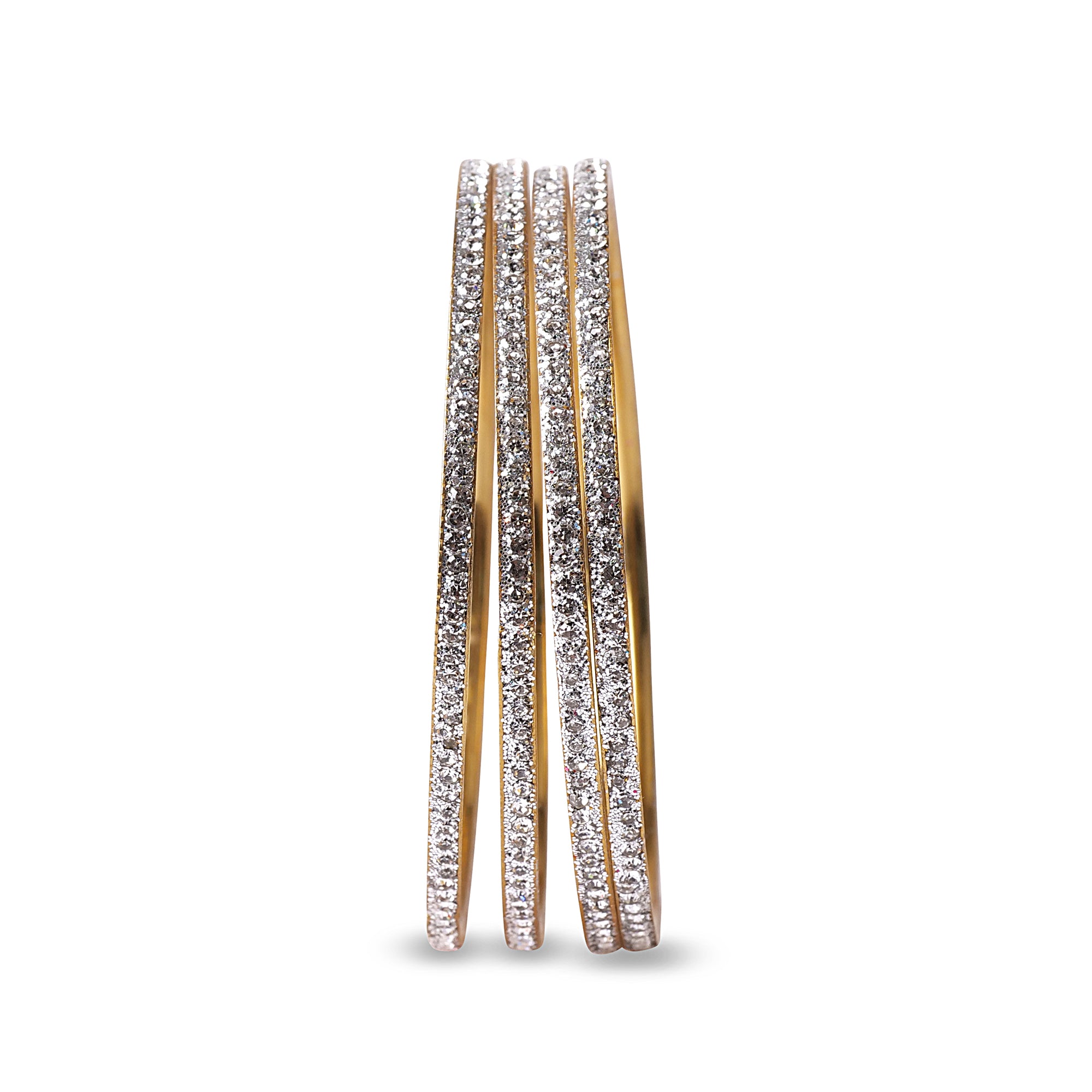 Glimmer Lakh Bangles in White