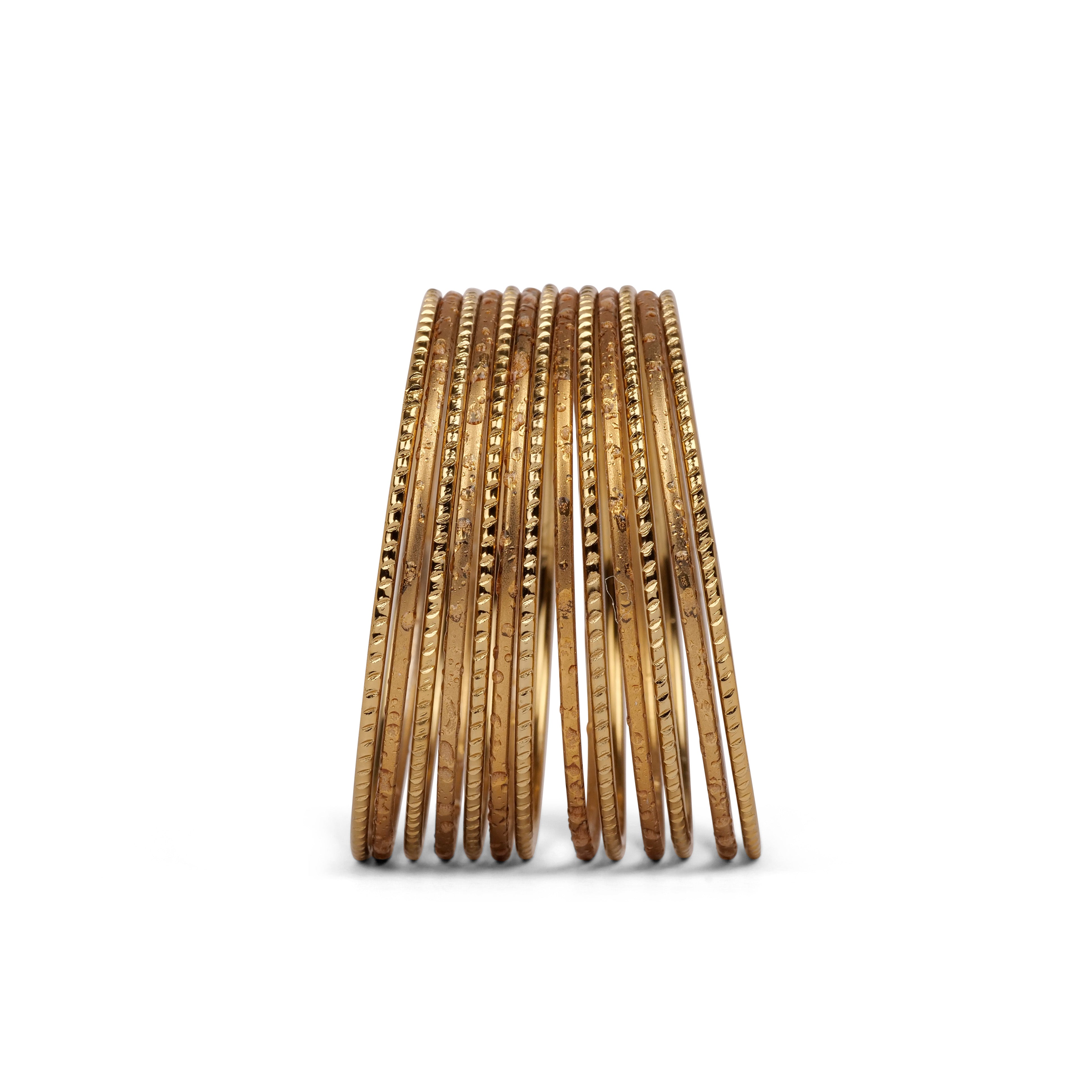 Reva Antique Gold Bangle Set