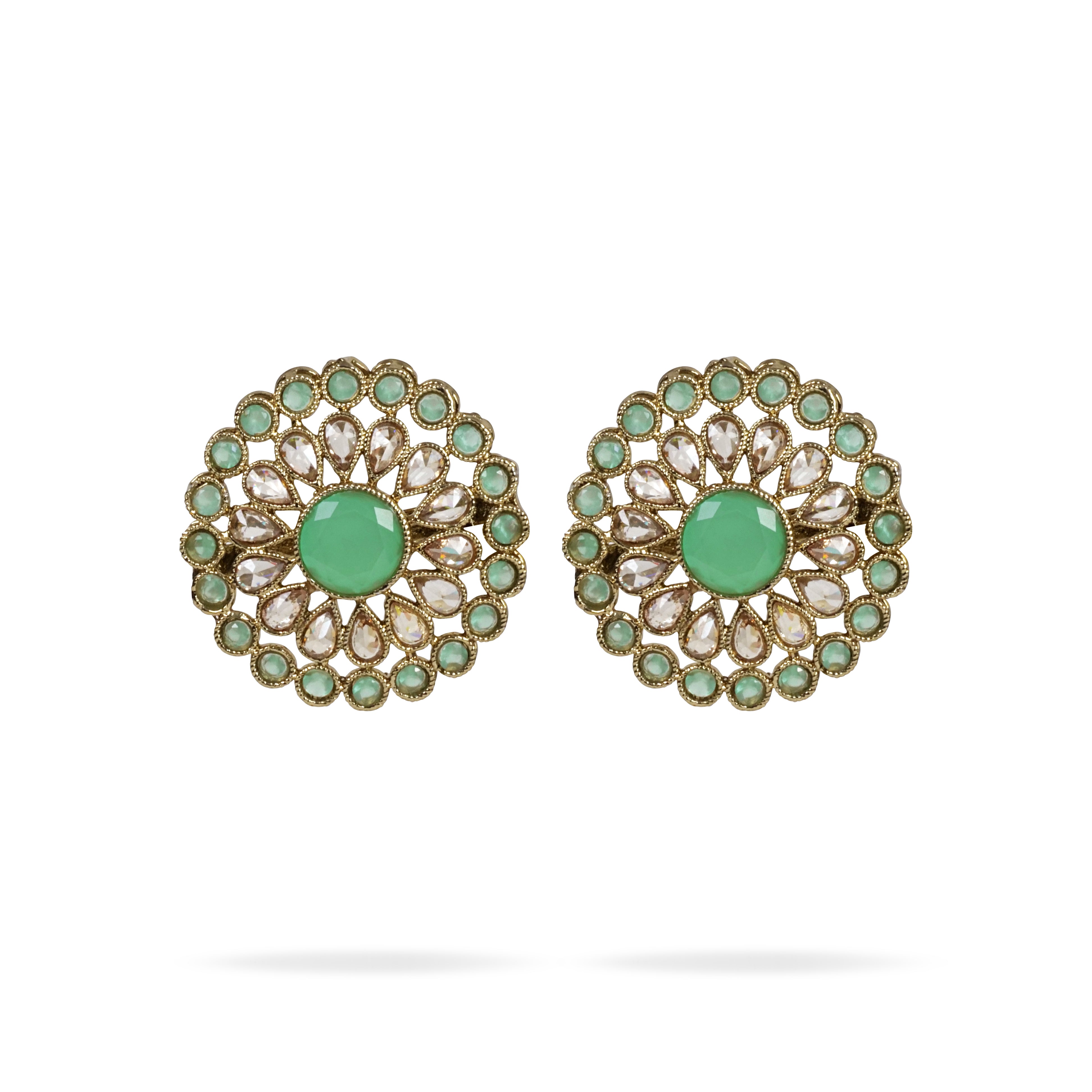 Zuri Oversized Earstuds in Mint