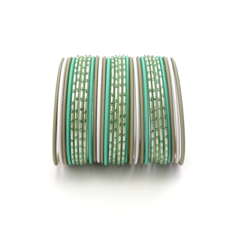 Rhodes Green Bangle Set