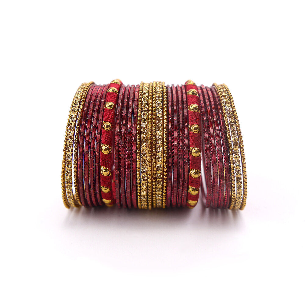 Deep Red Bangle Set