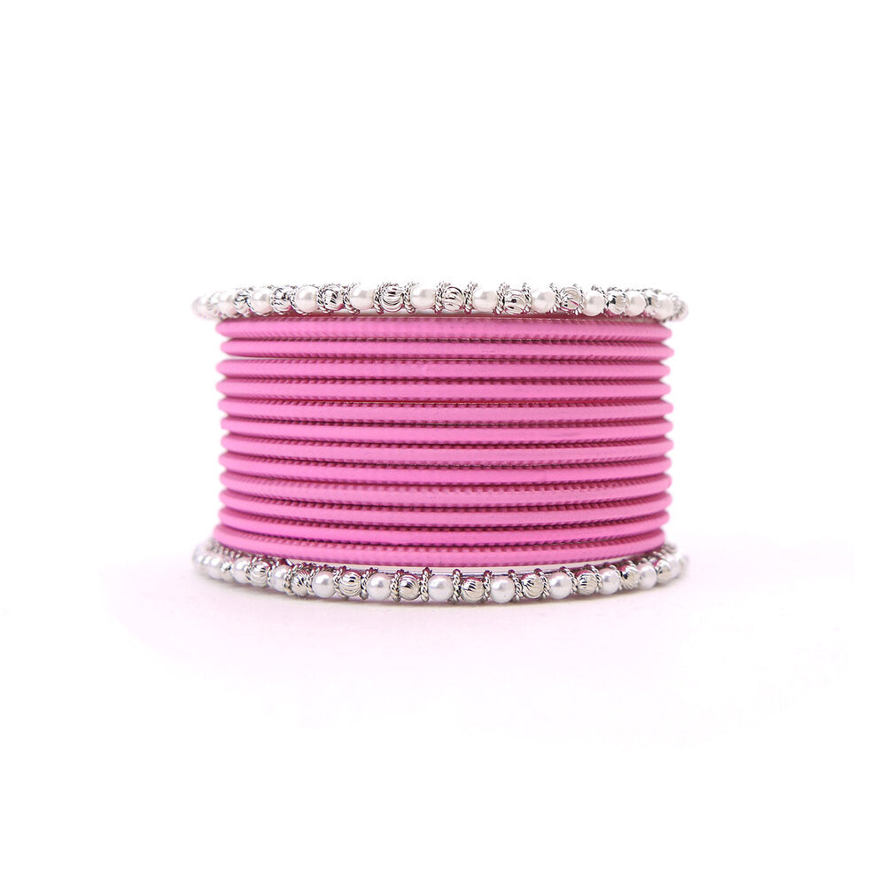 No Drama Bangle Set in Powder Pink