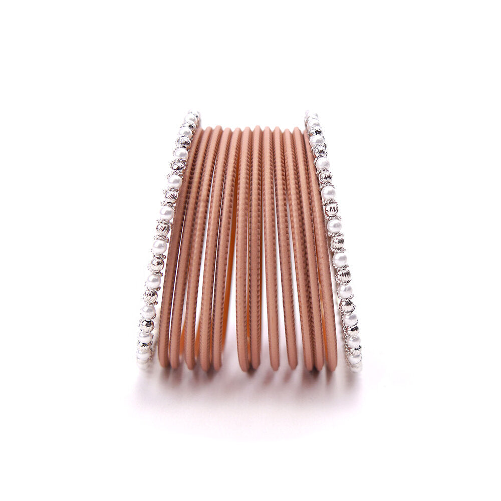 No Drama Bangle Set in Terracotta