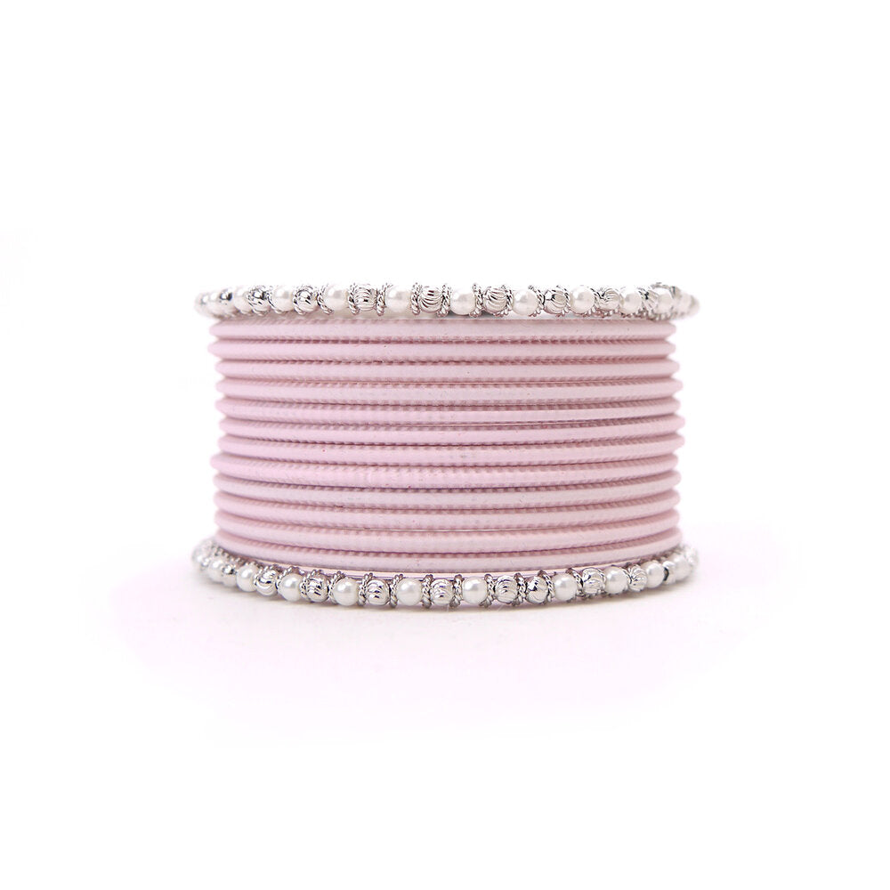 No Drama Bangle Set in Baby Pink