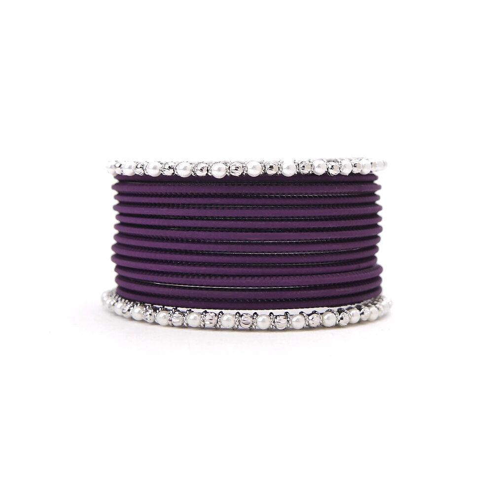 No Drama Bangle Set in Deep Purple