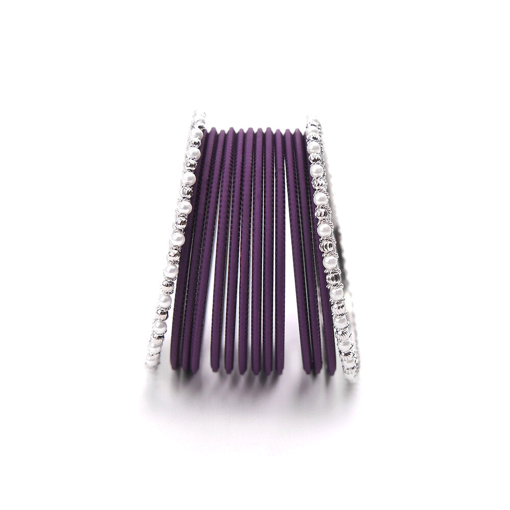 No Drama Bangle Set in Deep Purple