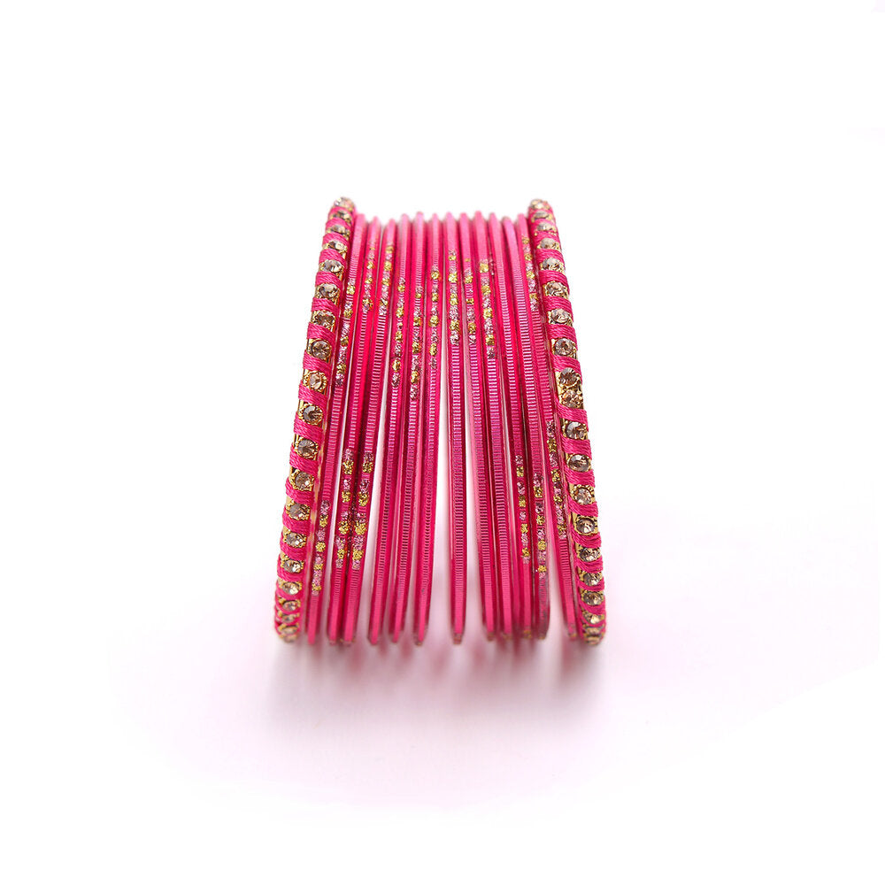 No Drama Bangle Set in Pink