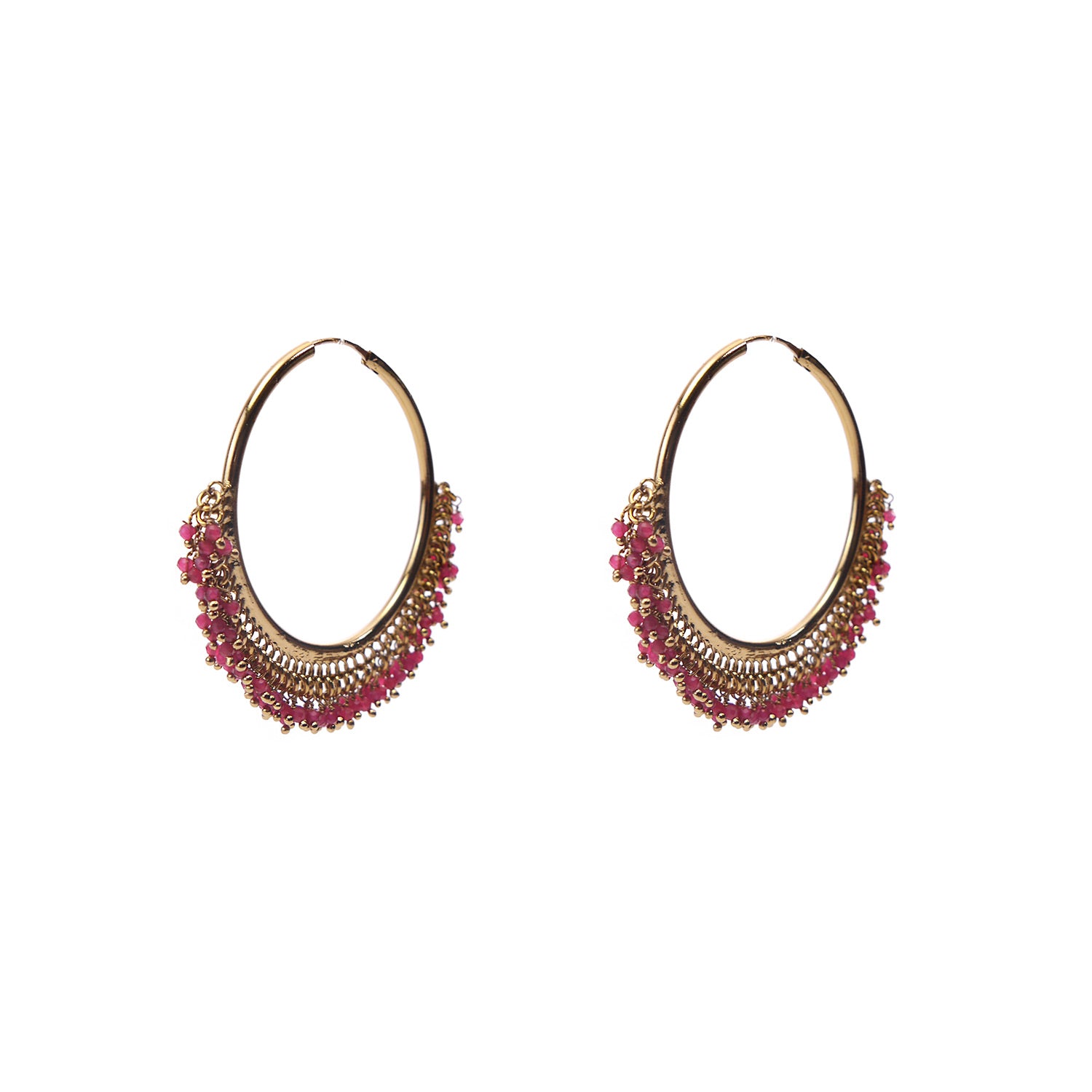 Ella Cluster Hoops in Ruby