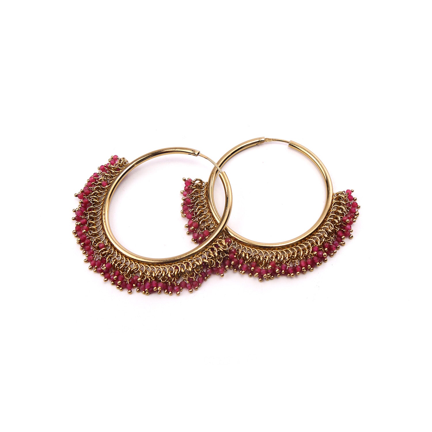 Ella Cluster Hoops in Ruby