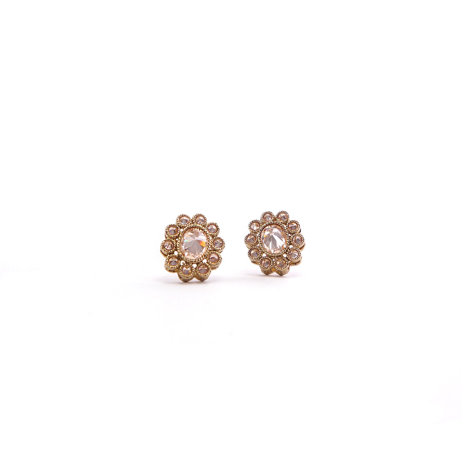 Anmol Champagne Ear Studs