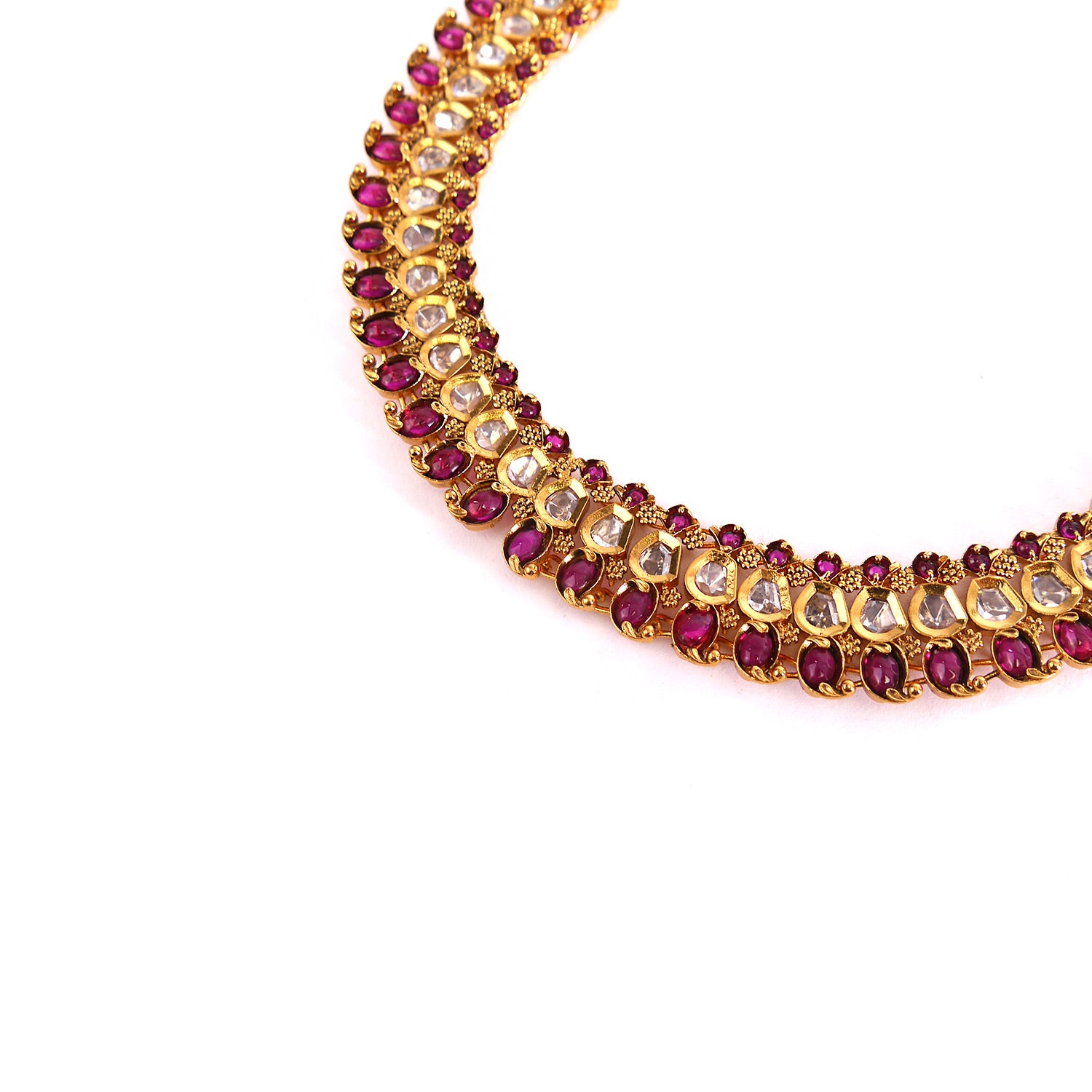 Ekta Necklace set in Ruby