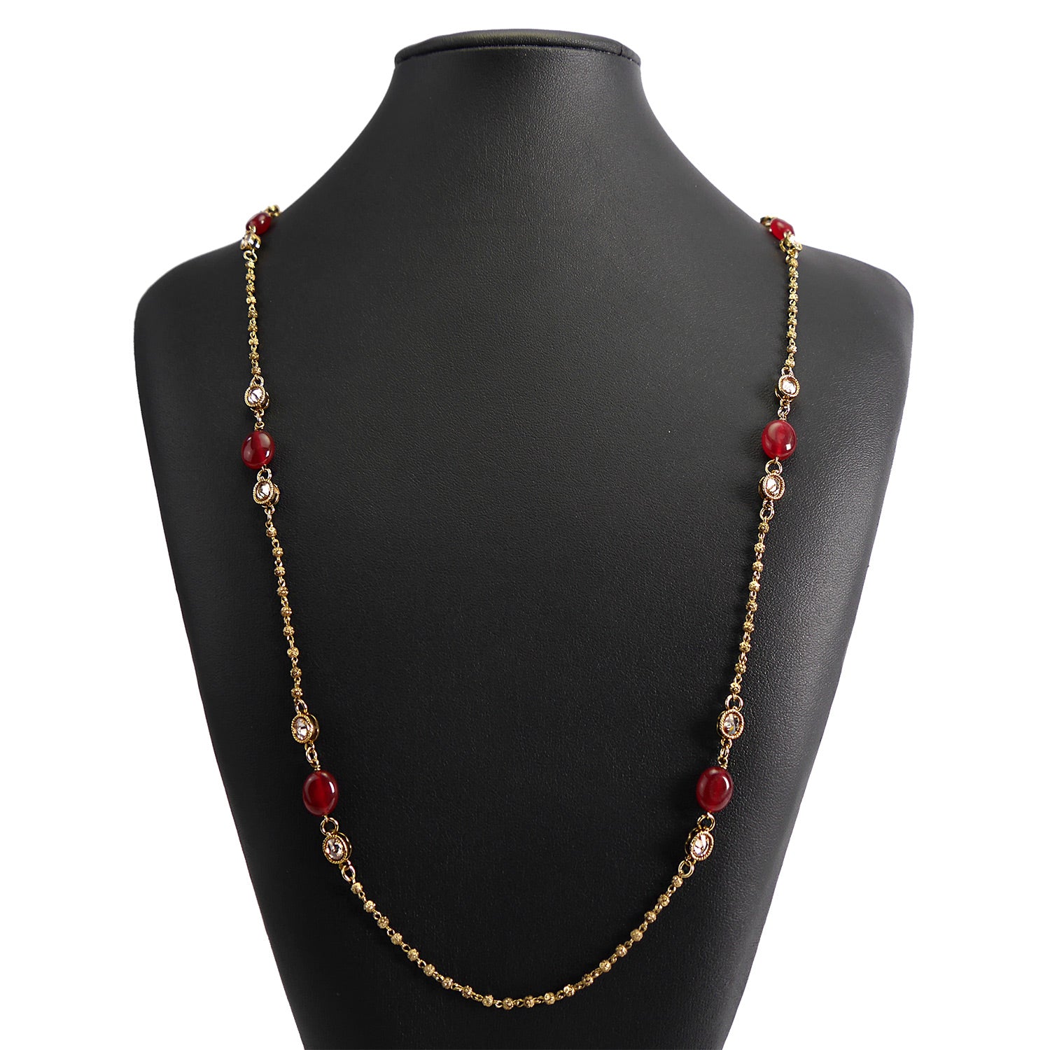 Ivy Long Chain in Maroon