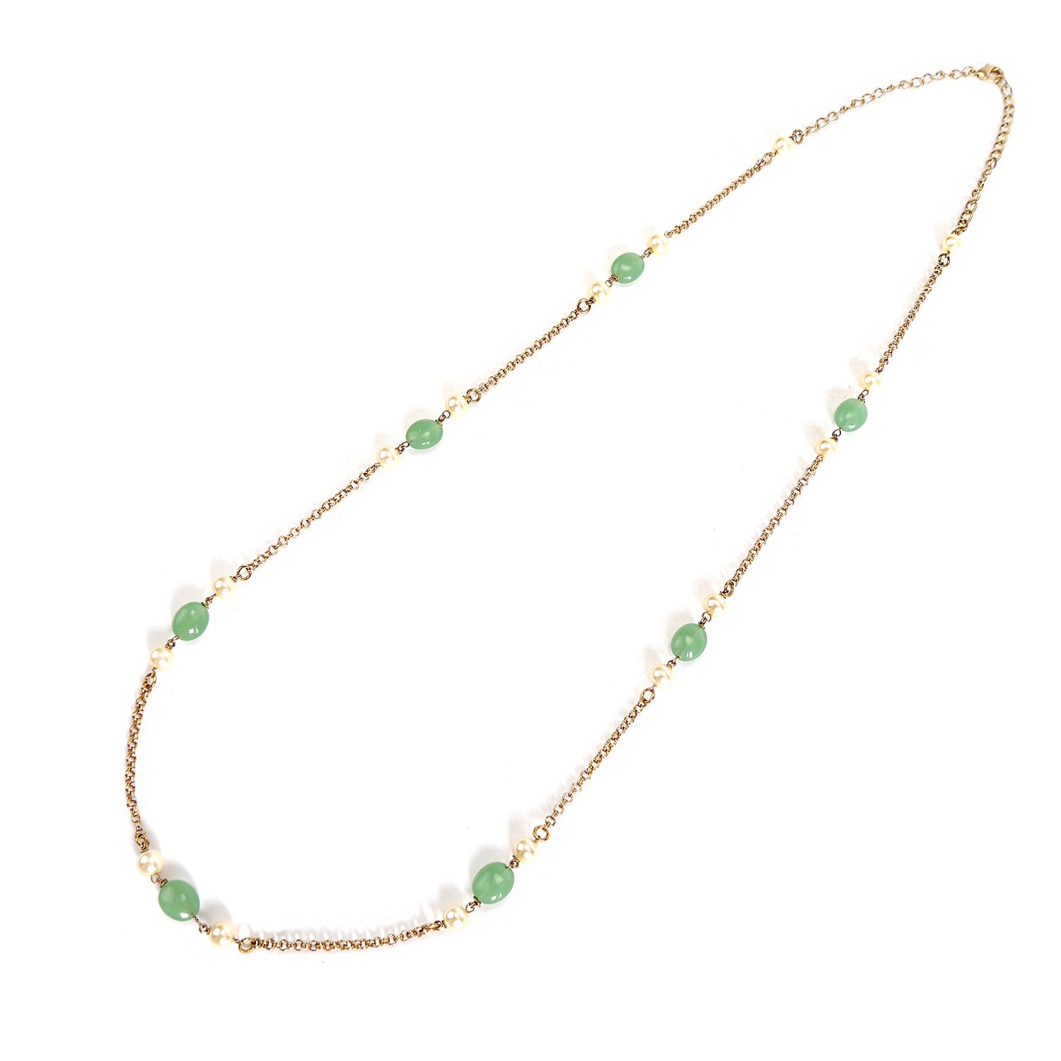 Mint Green and Pearl Long Chain