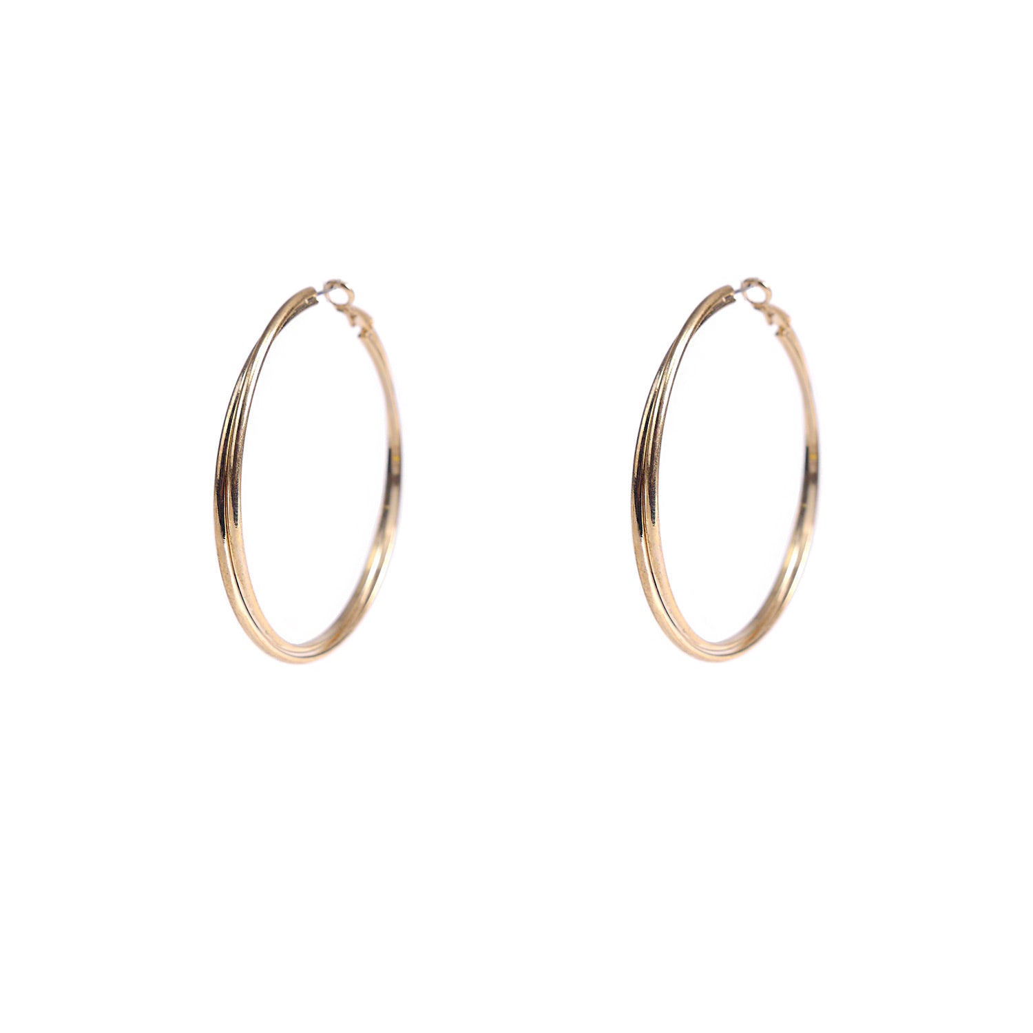 Swirl Hoops in Gold