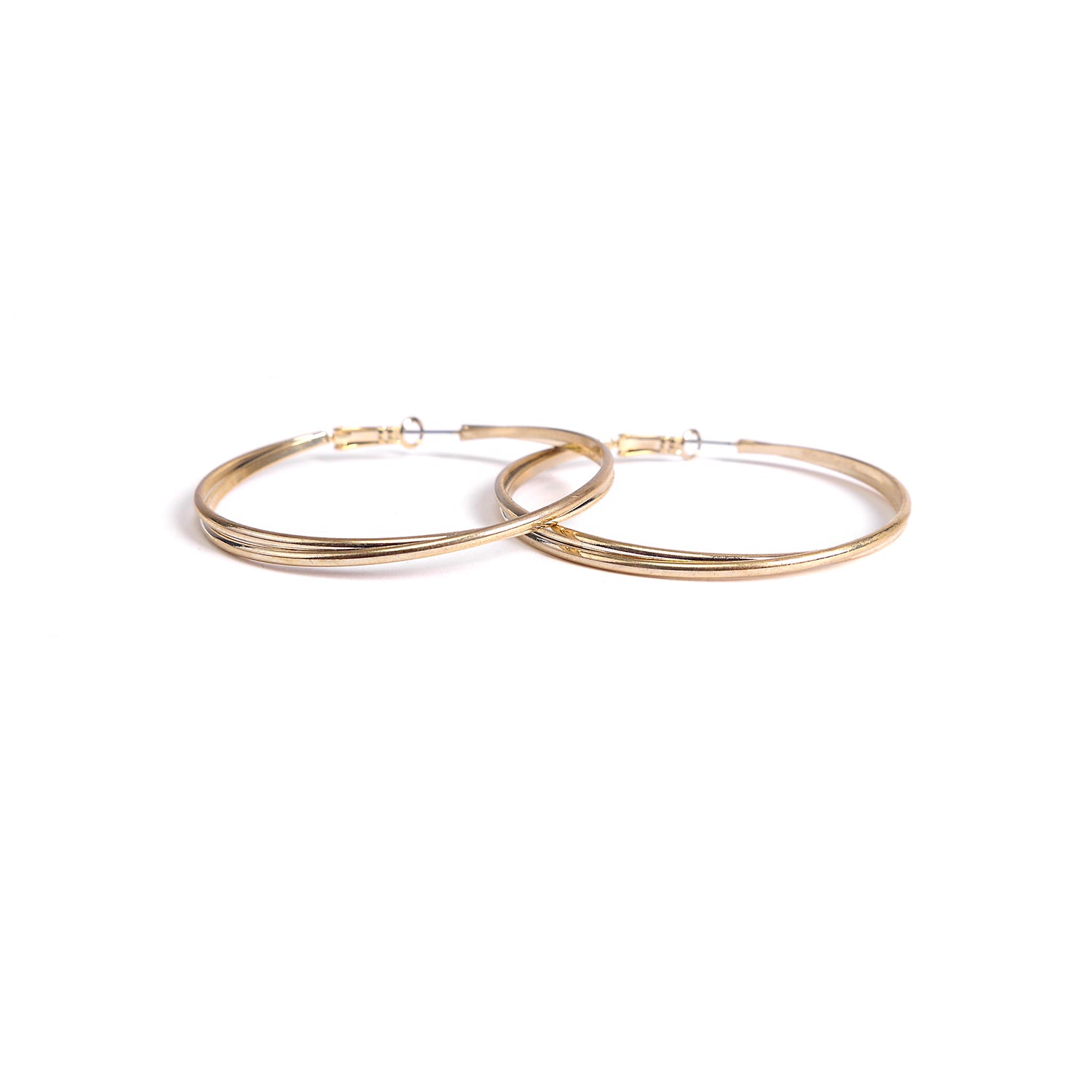 Swirl Hoops in Gold