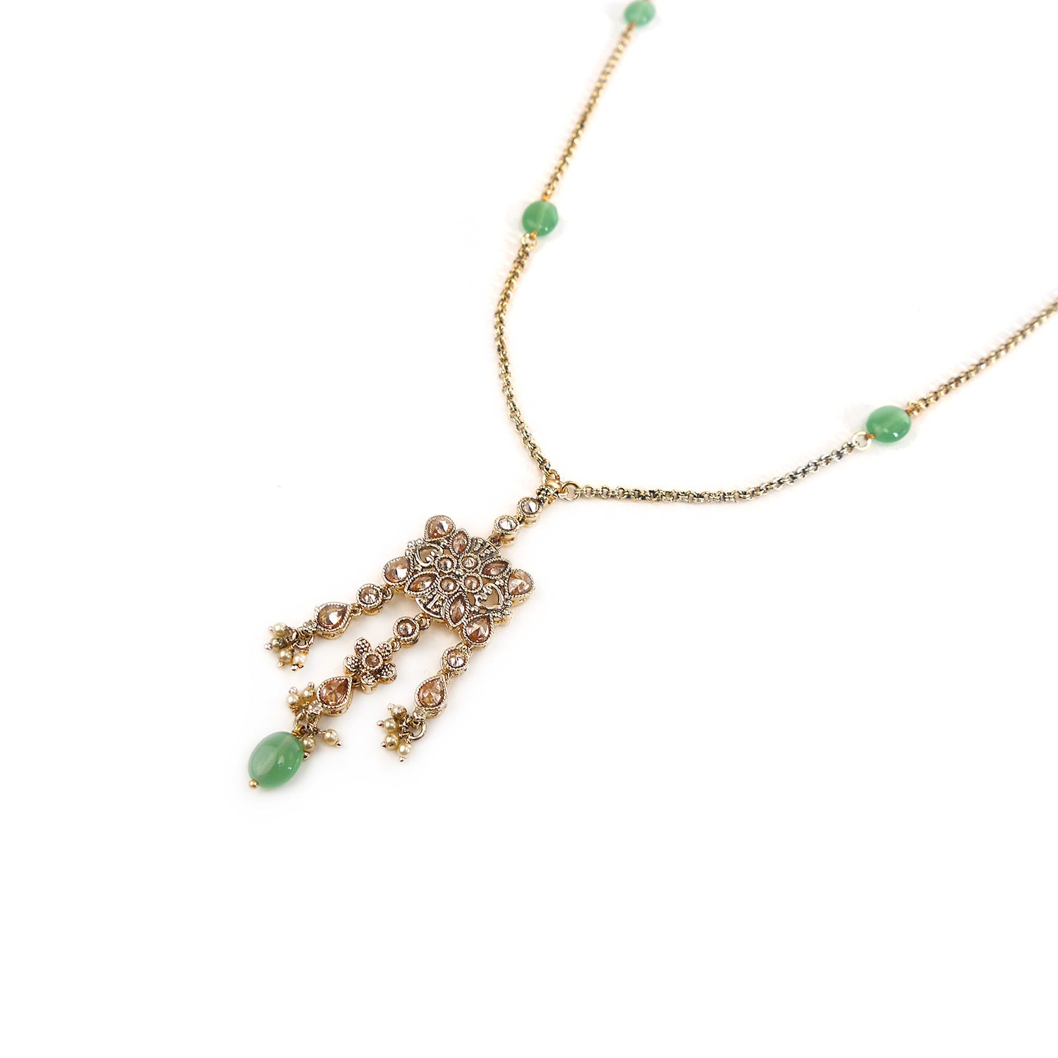 Daisy Droplet Pendant in Mint