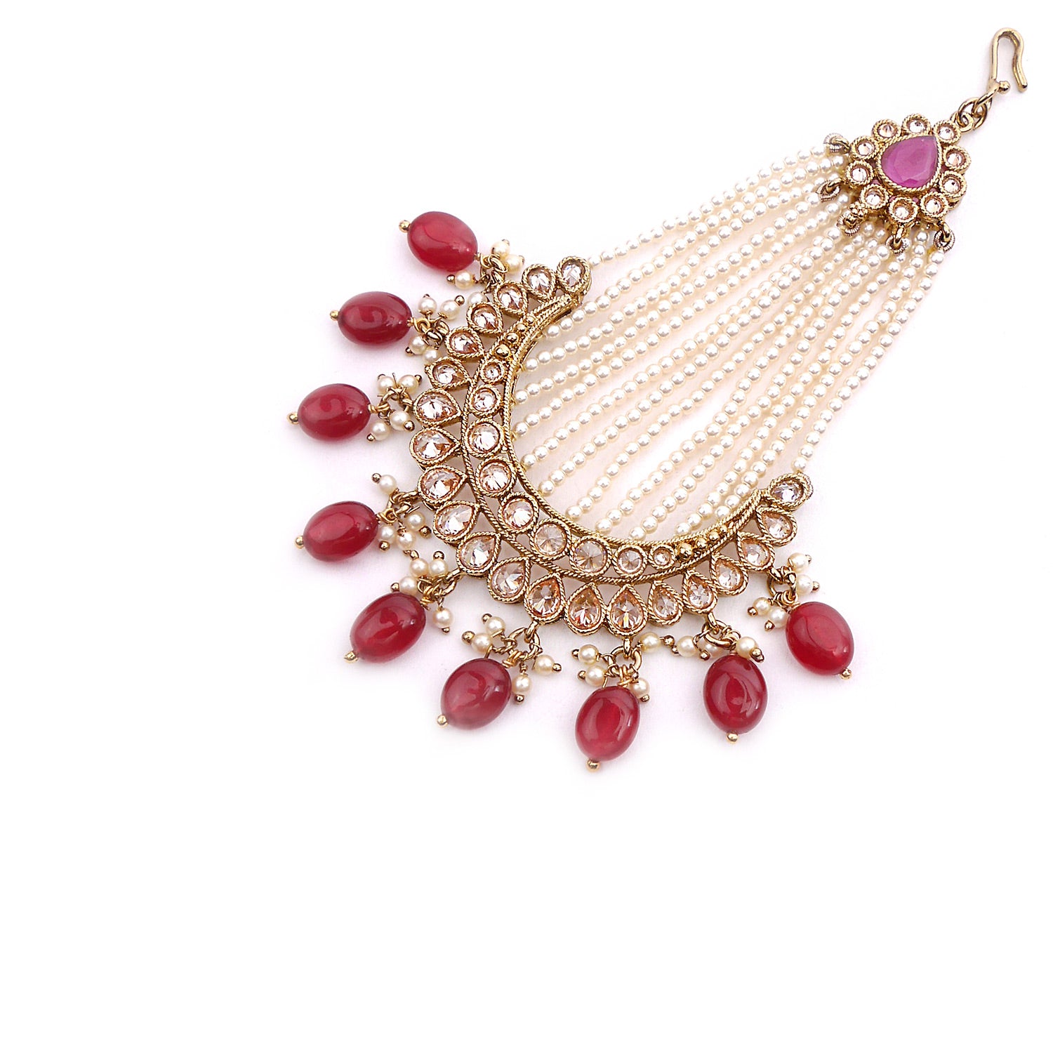 Florine Ruby Jhumar Headpiece