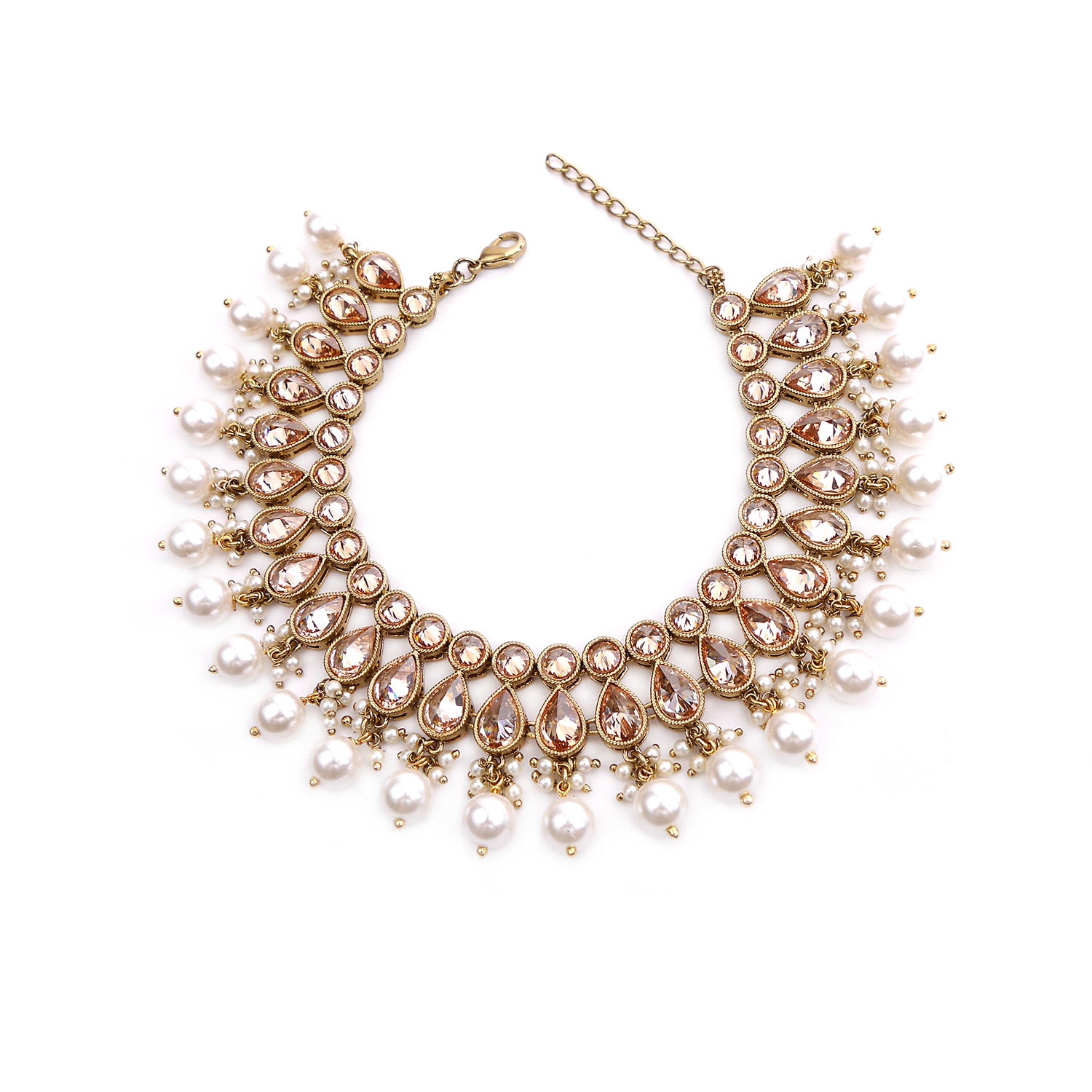 Jeiya Anklet in Pearl and Gold