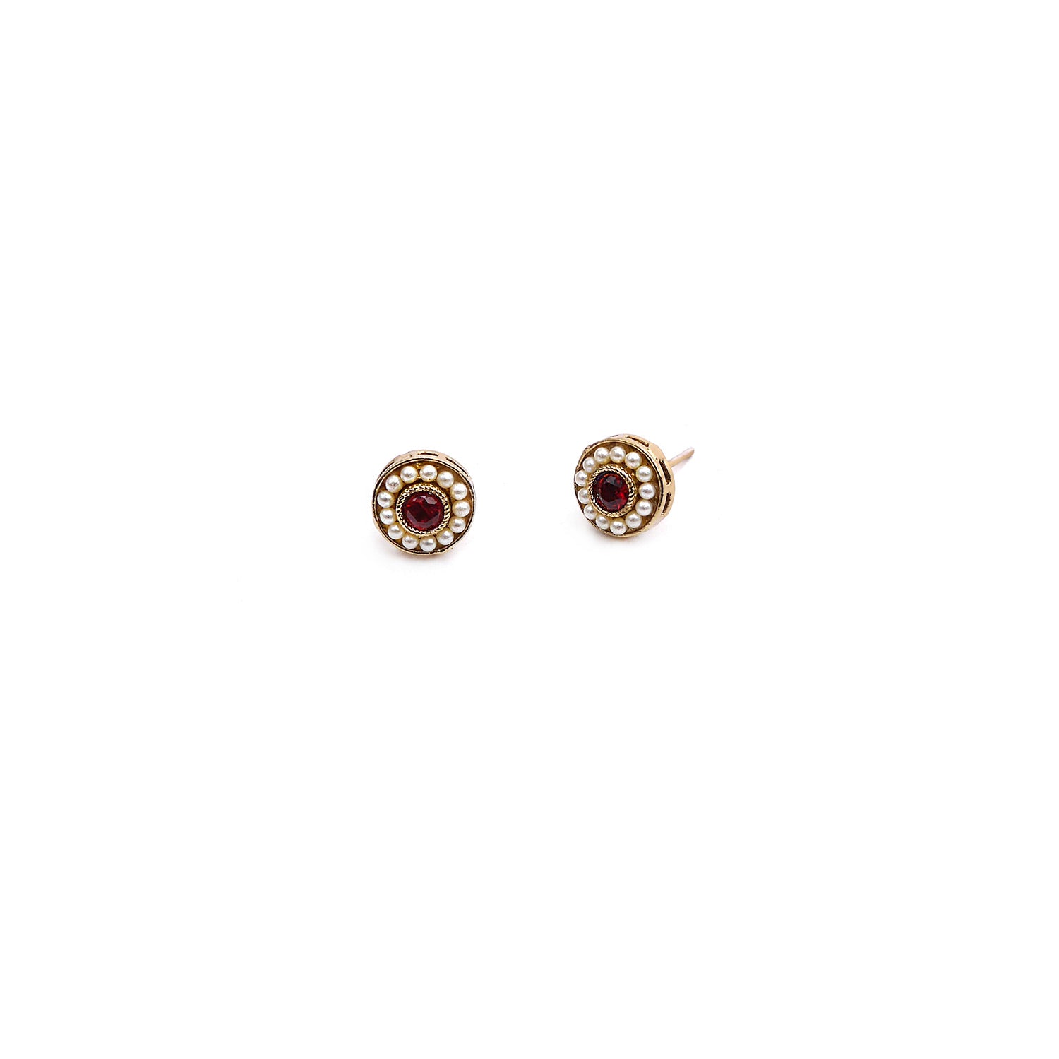 Leela Studs in Maroon