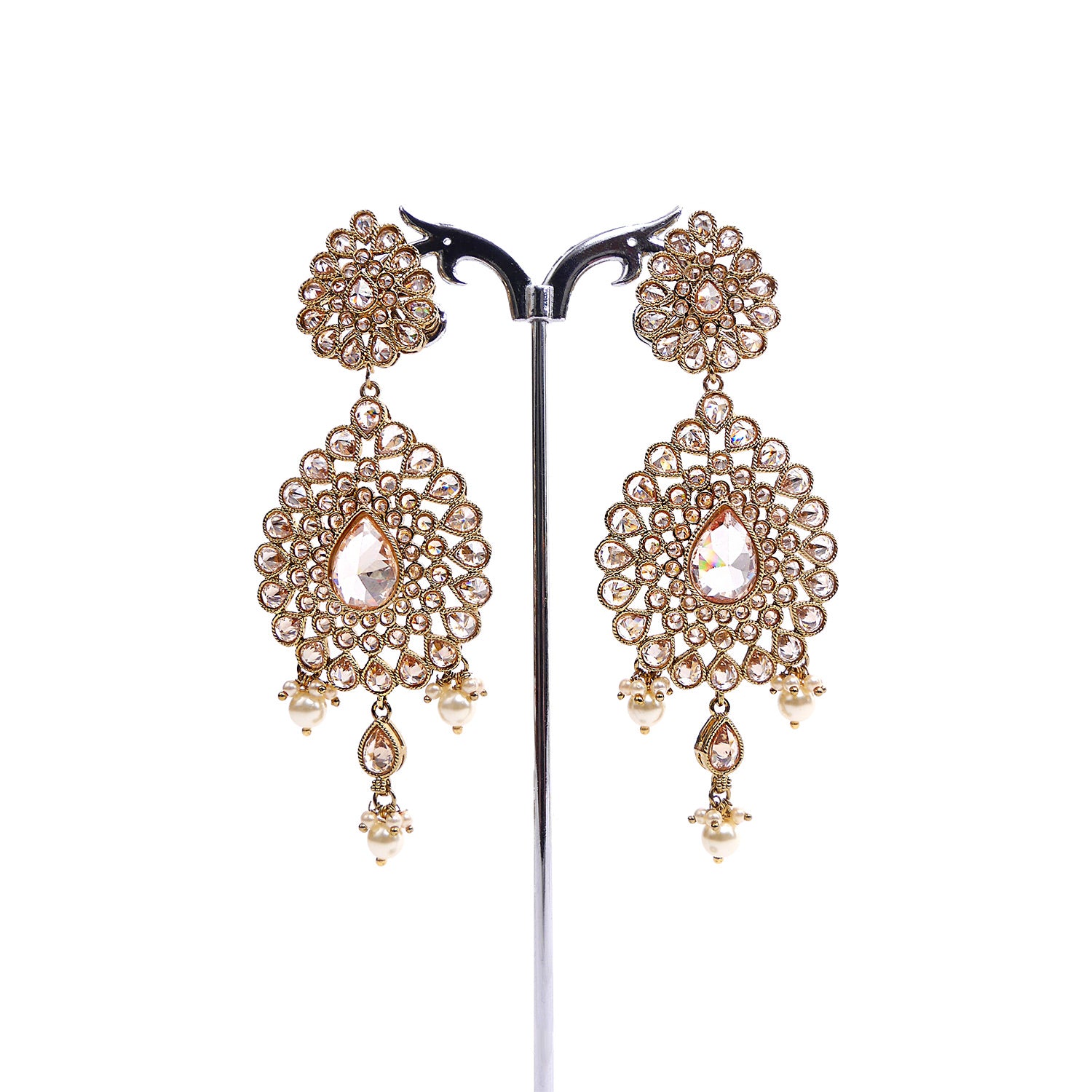 Antique Gold Teardrop Earrings
