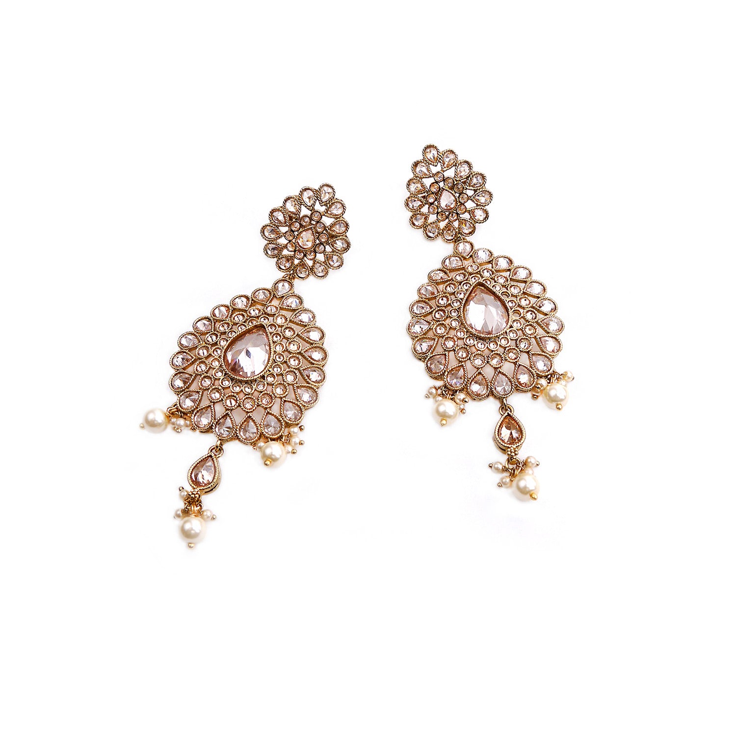 Antique Gold Teardrop Earrings