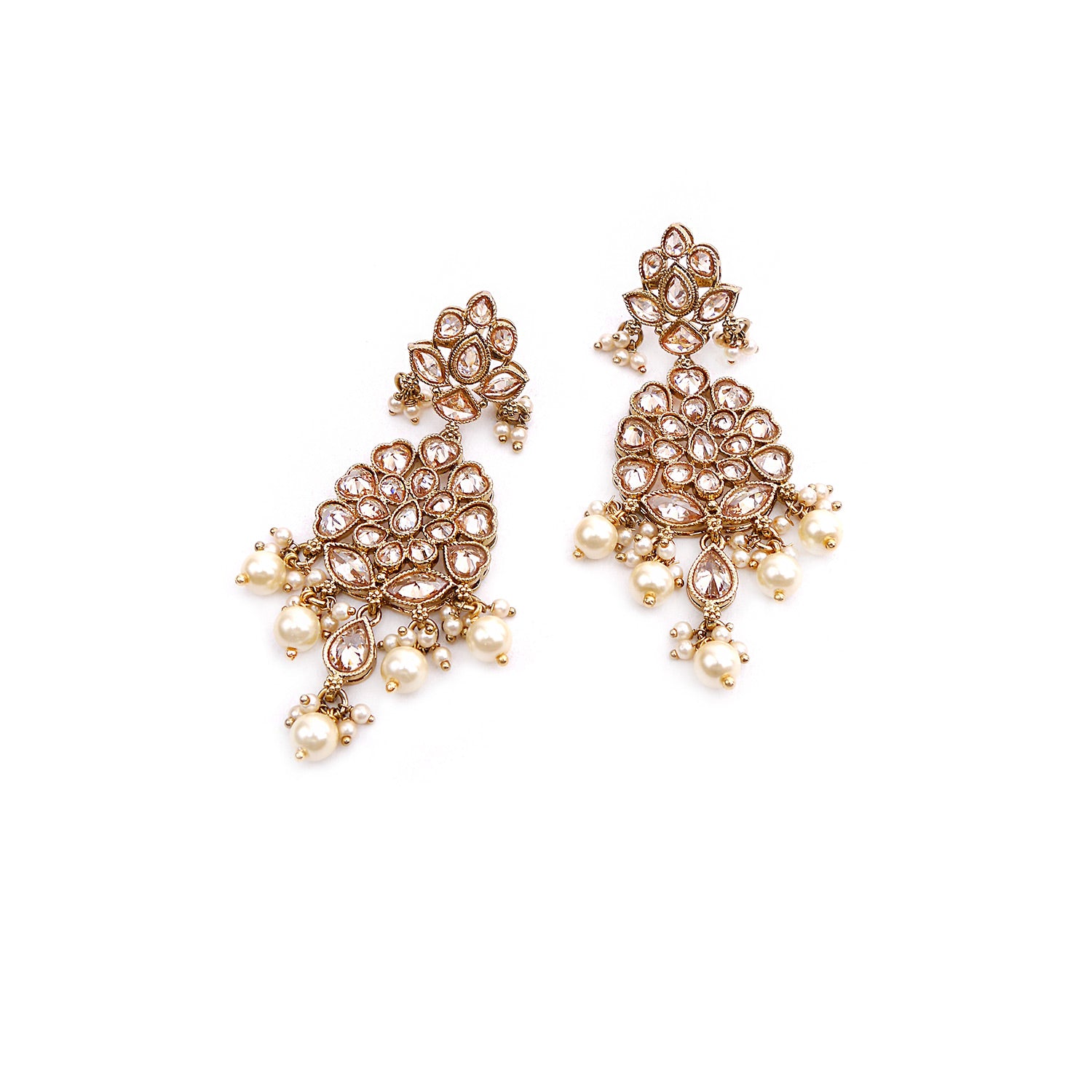 Hearts Antique Long Earrings