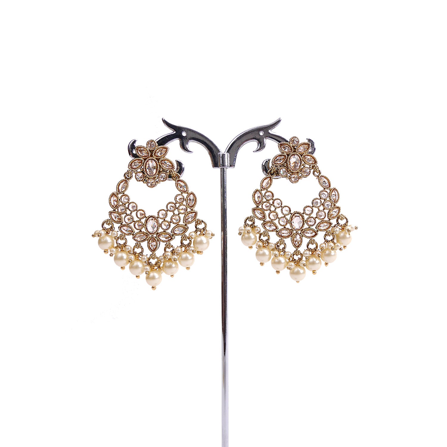 Aditi Necklace Set in Pearl and Antique Gold