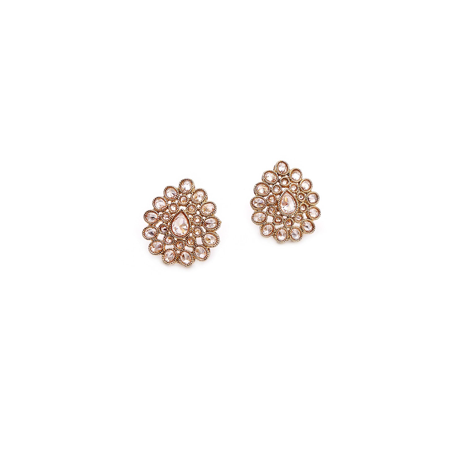 Antique Pear Stud Earrings