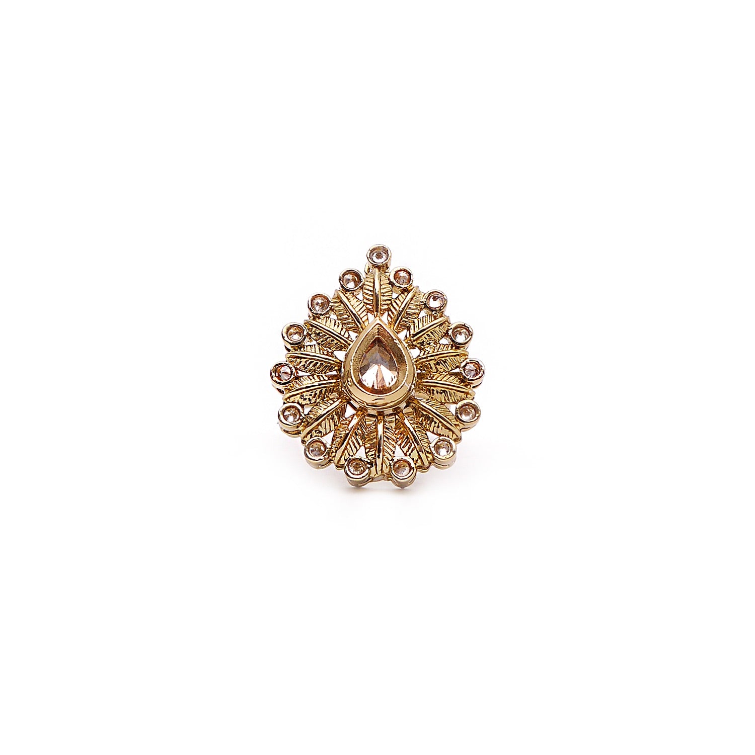 Magnolia Champagne Crystal Ring