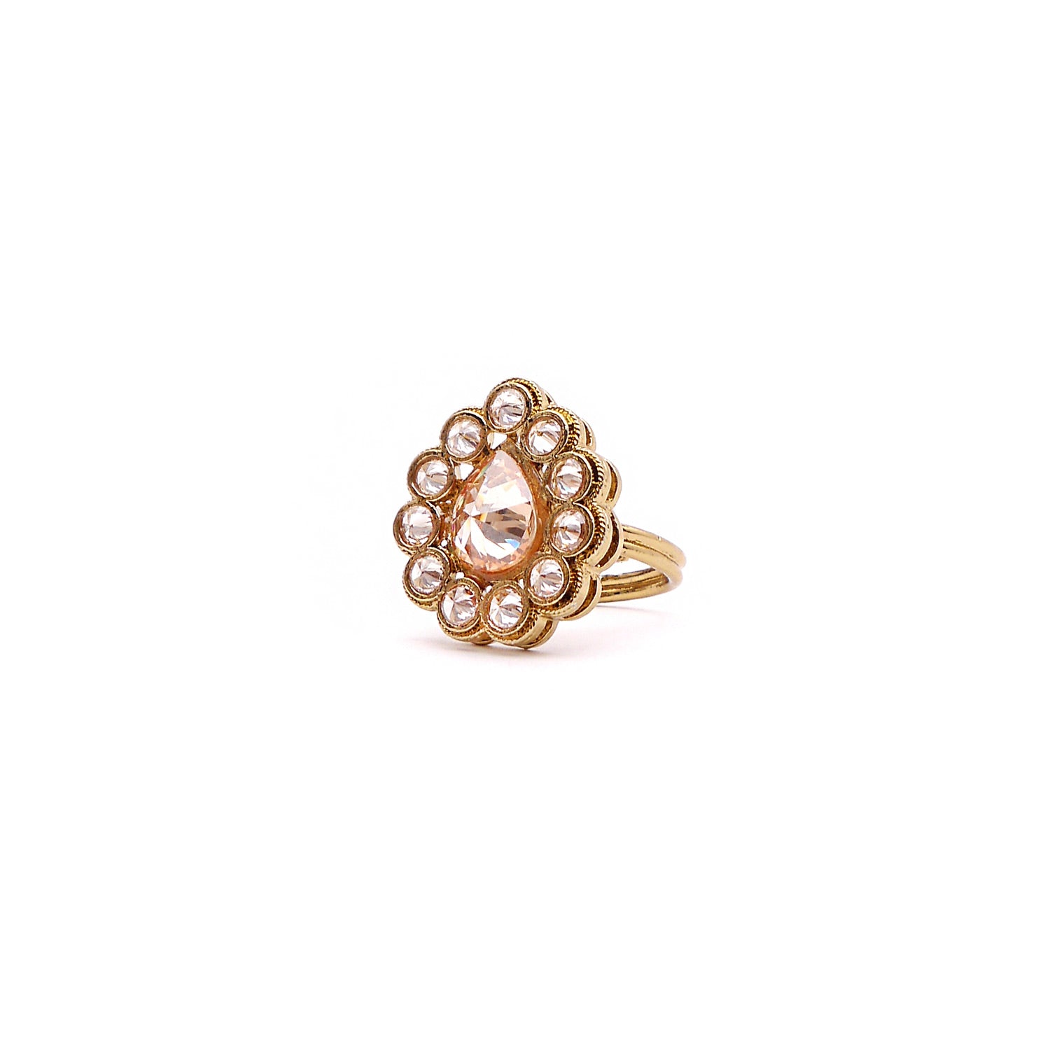 Sorrell Ring in Champagne Crystal