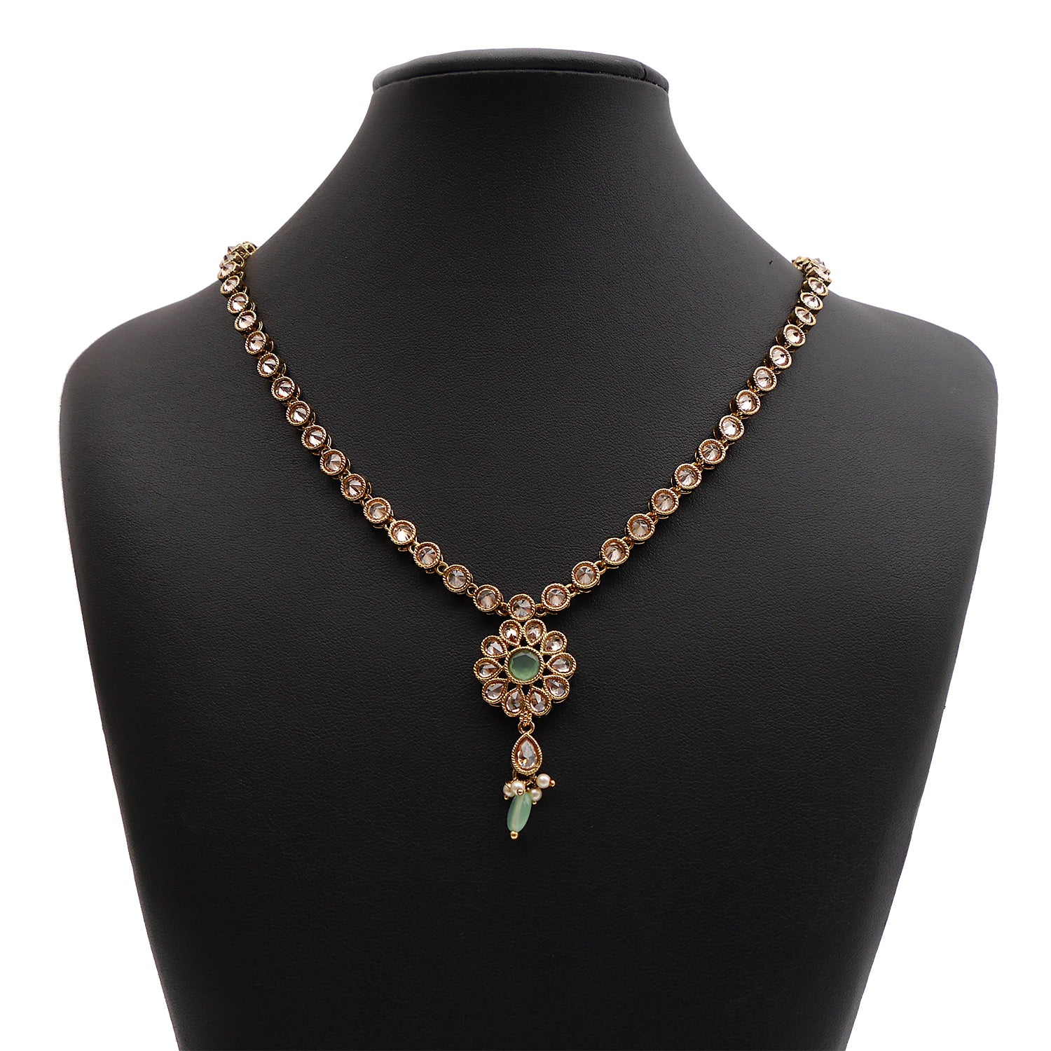 Mint Round Pendant Set
