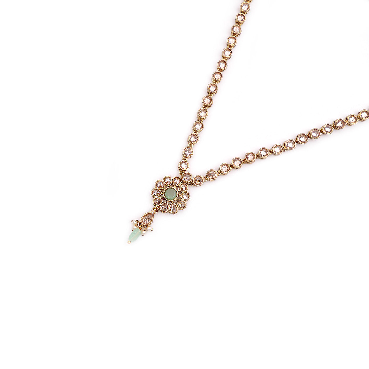 Mint Round Pendant Set