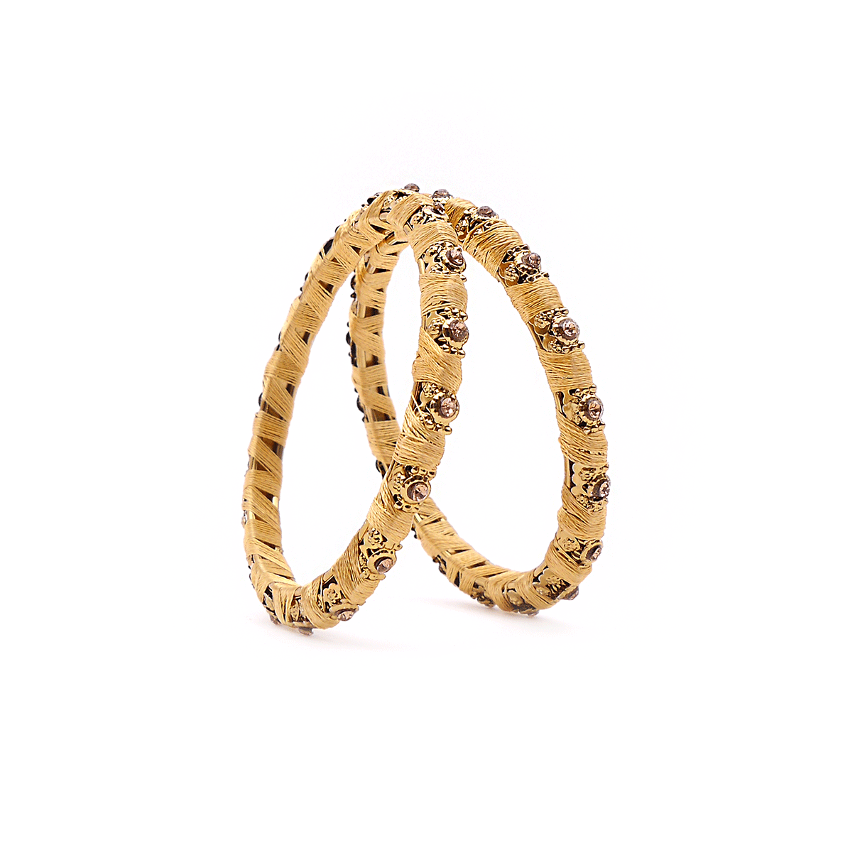Gold Thick Thread Bangles